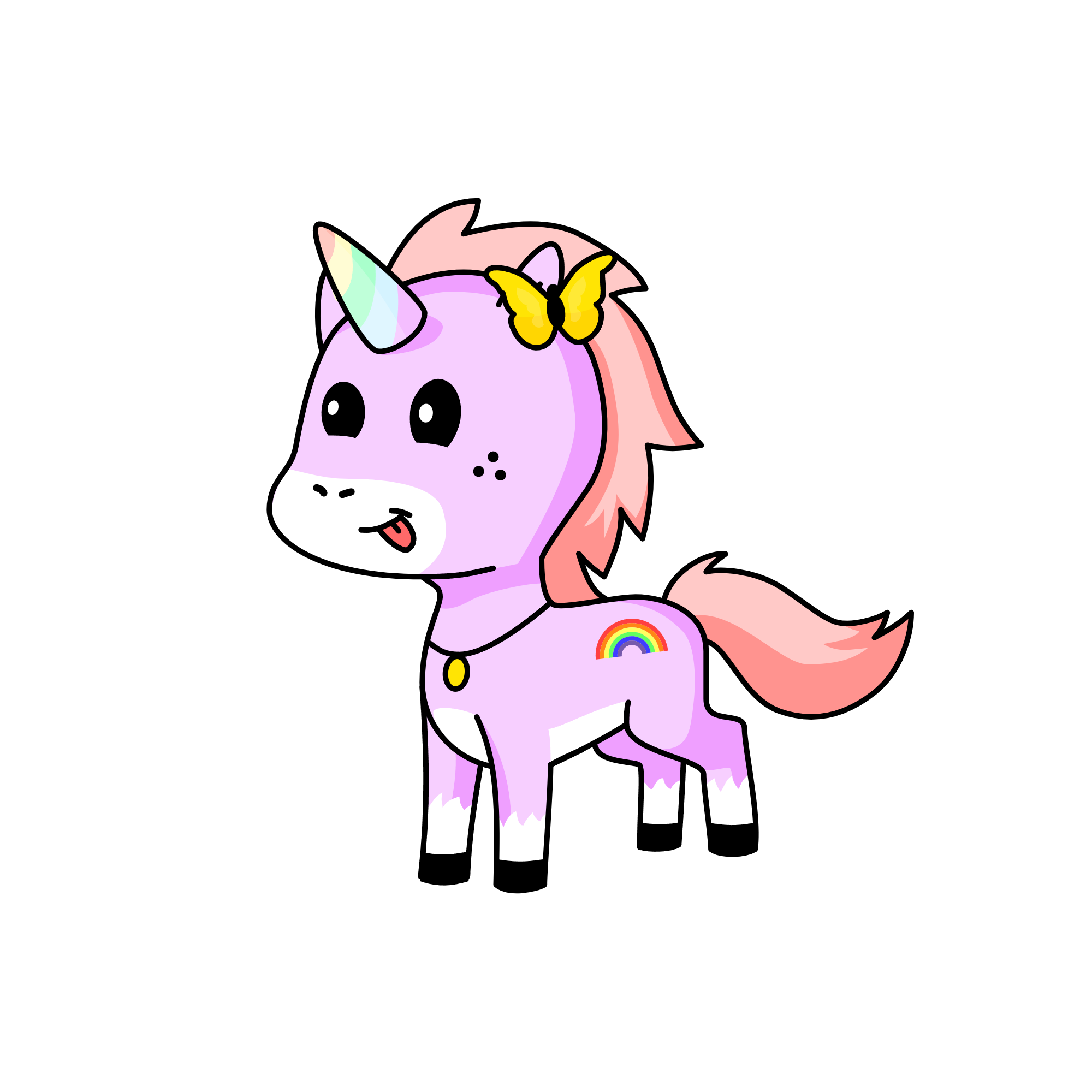 Rainbow, the unicorn