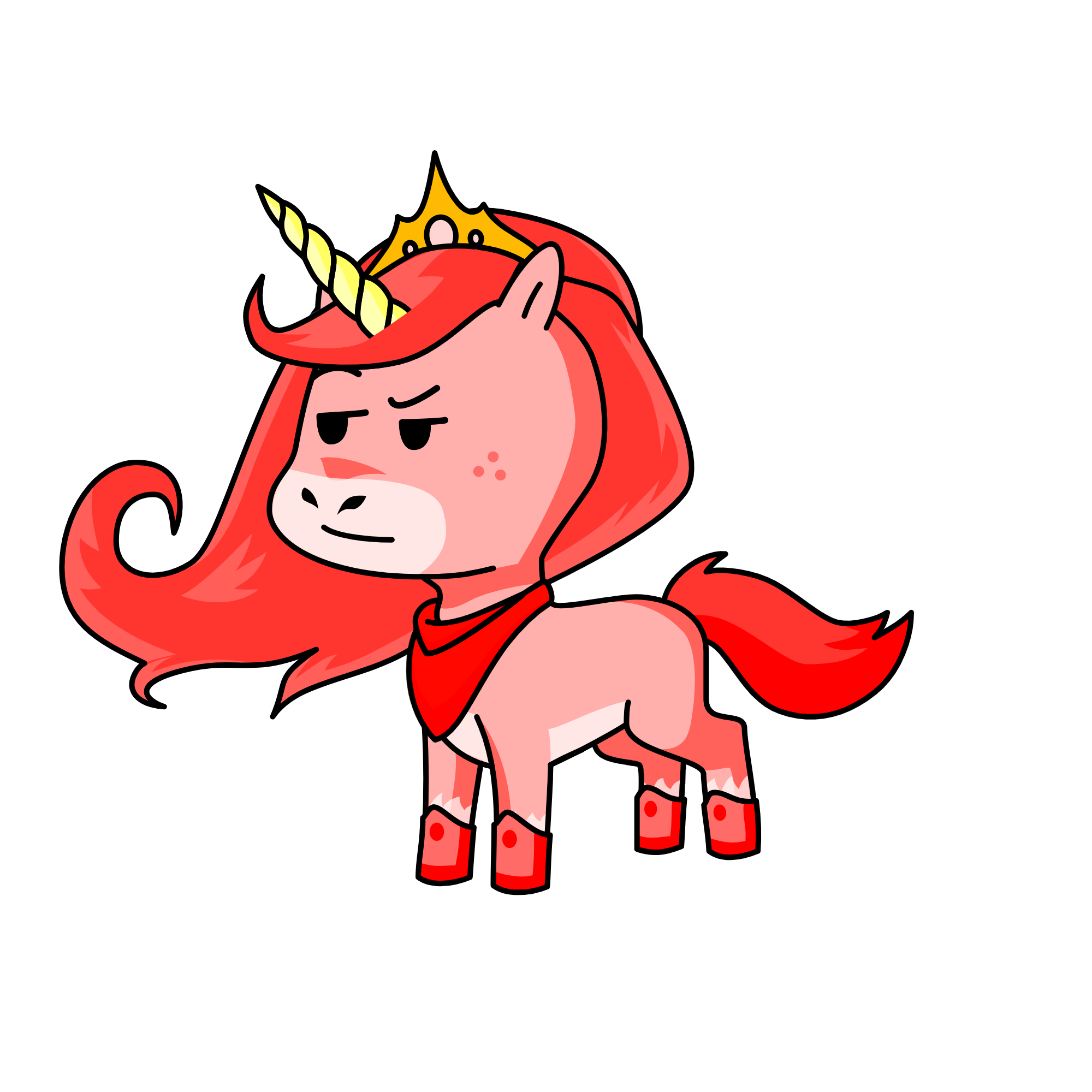 Red, the unicorn