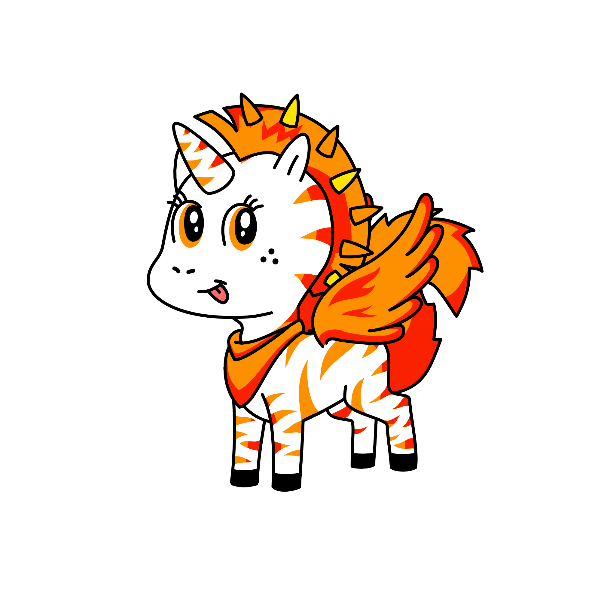 Orange, the unicorn