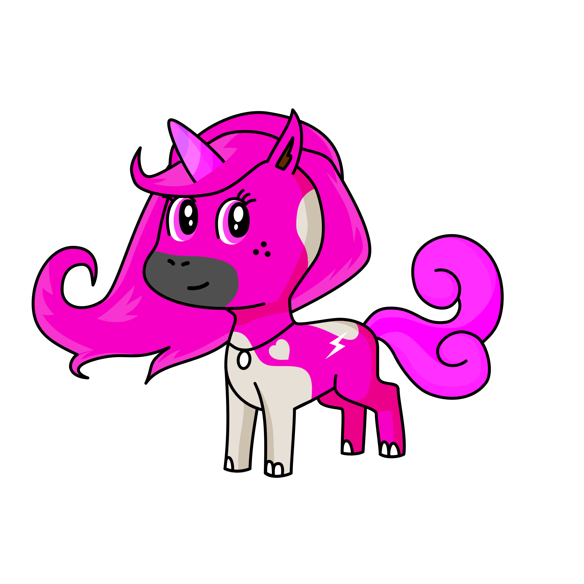 Pinky, the unicorn
