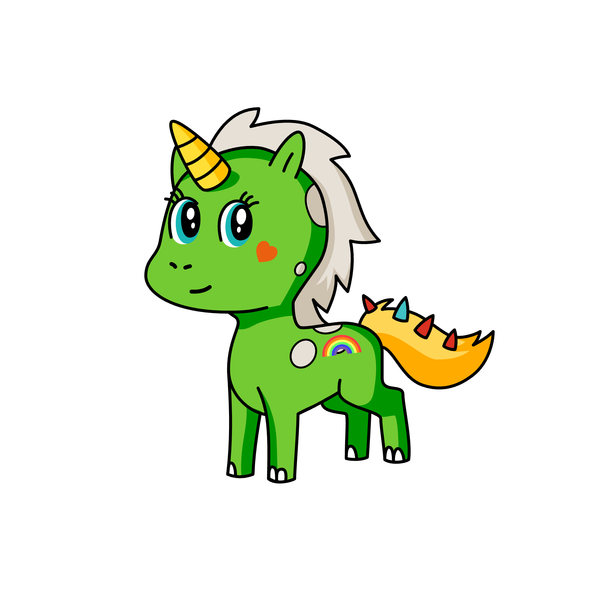 Green unicorn , the unicorn