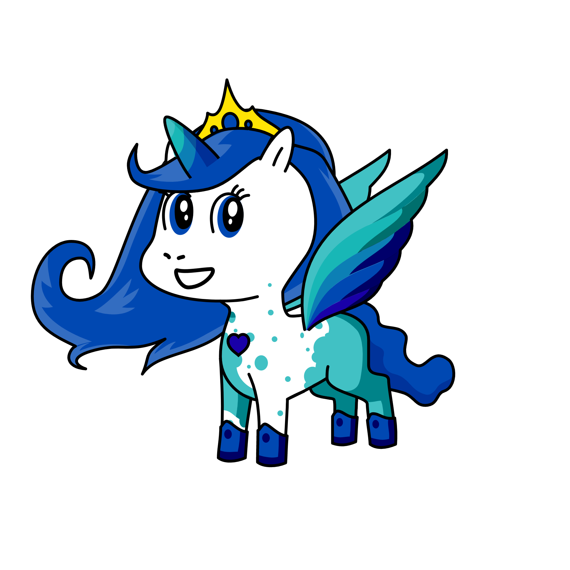 Blue, the unicorn