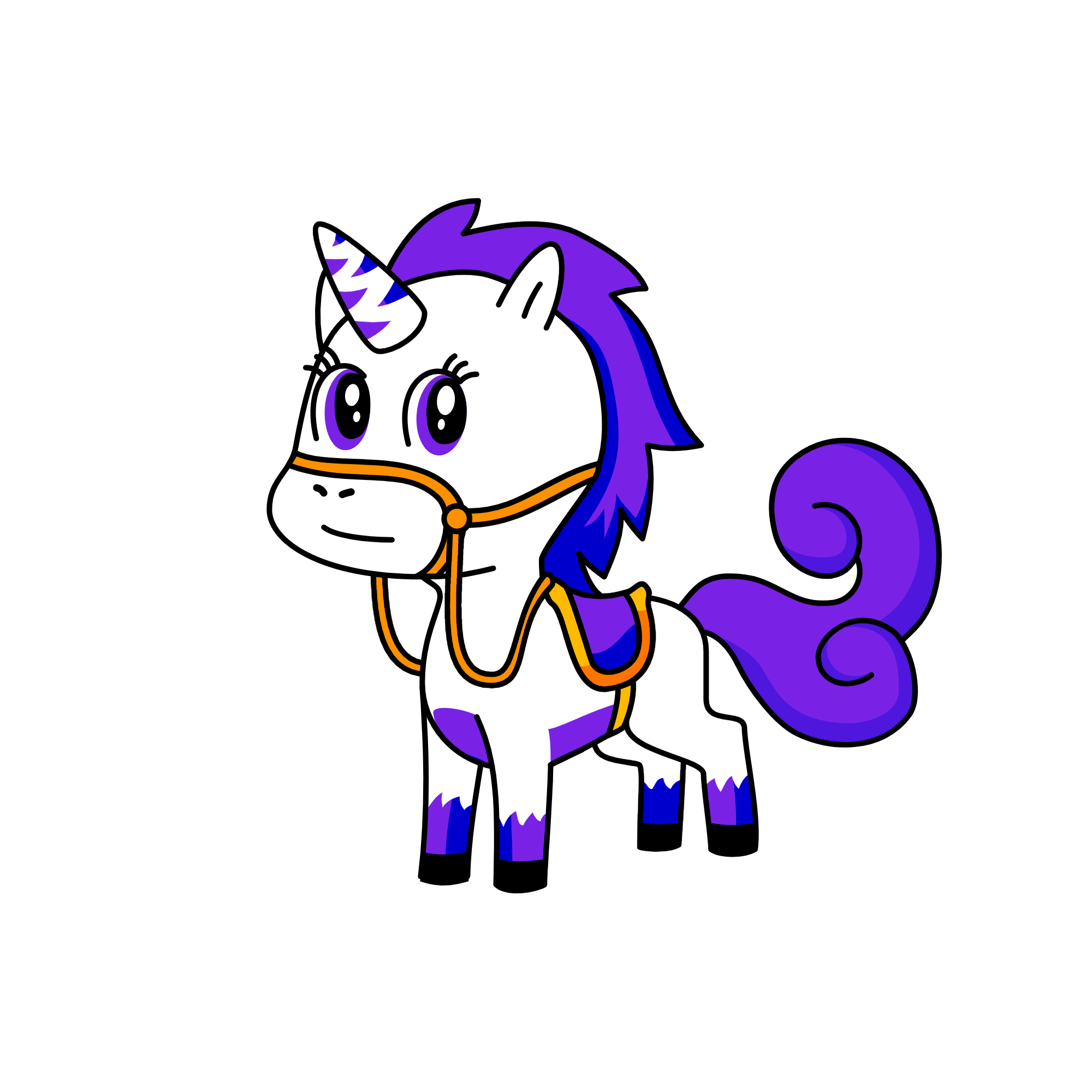 Purple, the unicorn