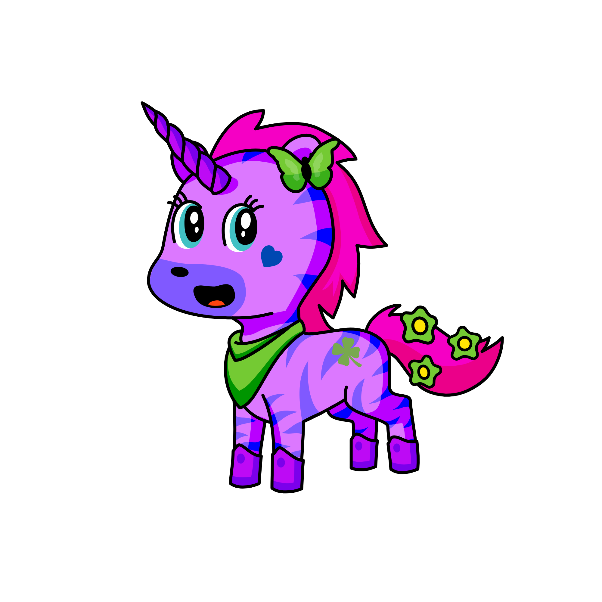 Winny green, the unicorn