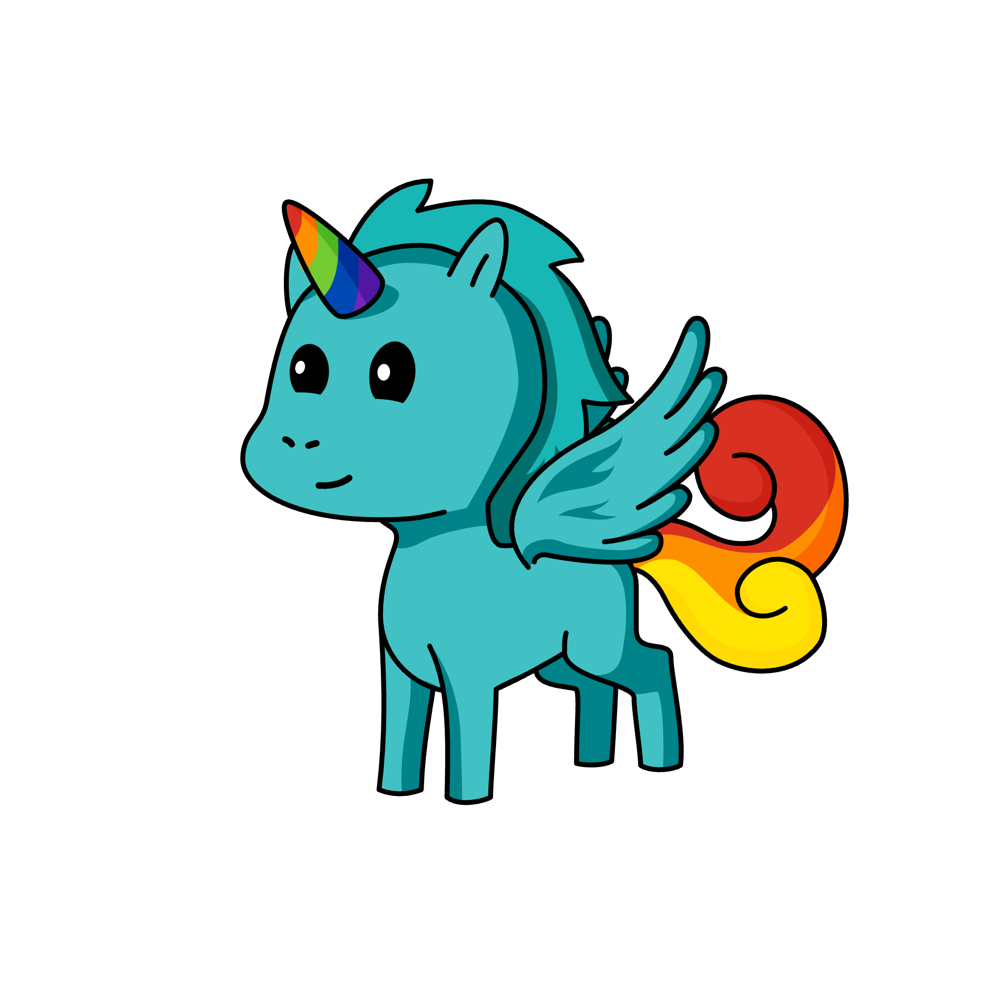 Rainbow Dash, the unicorn