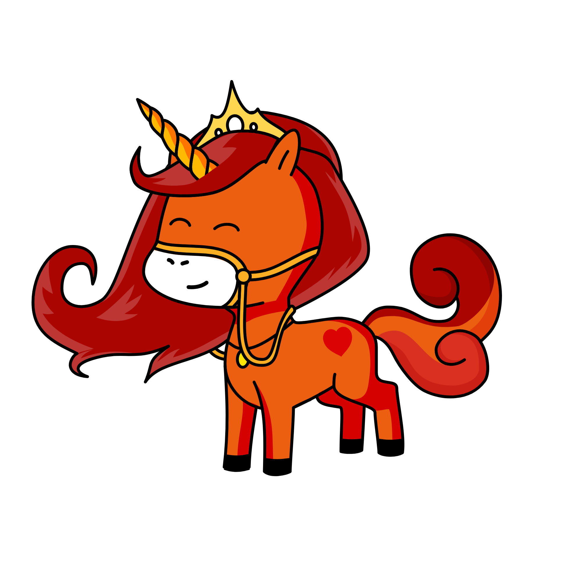 Queen FireFlash, the unicorn