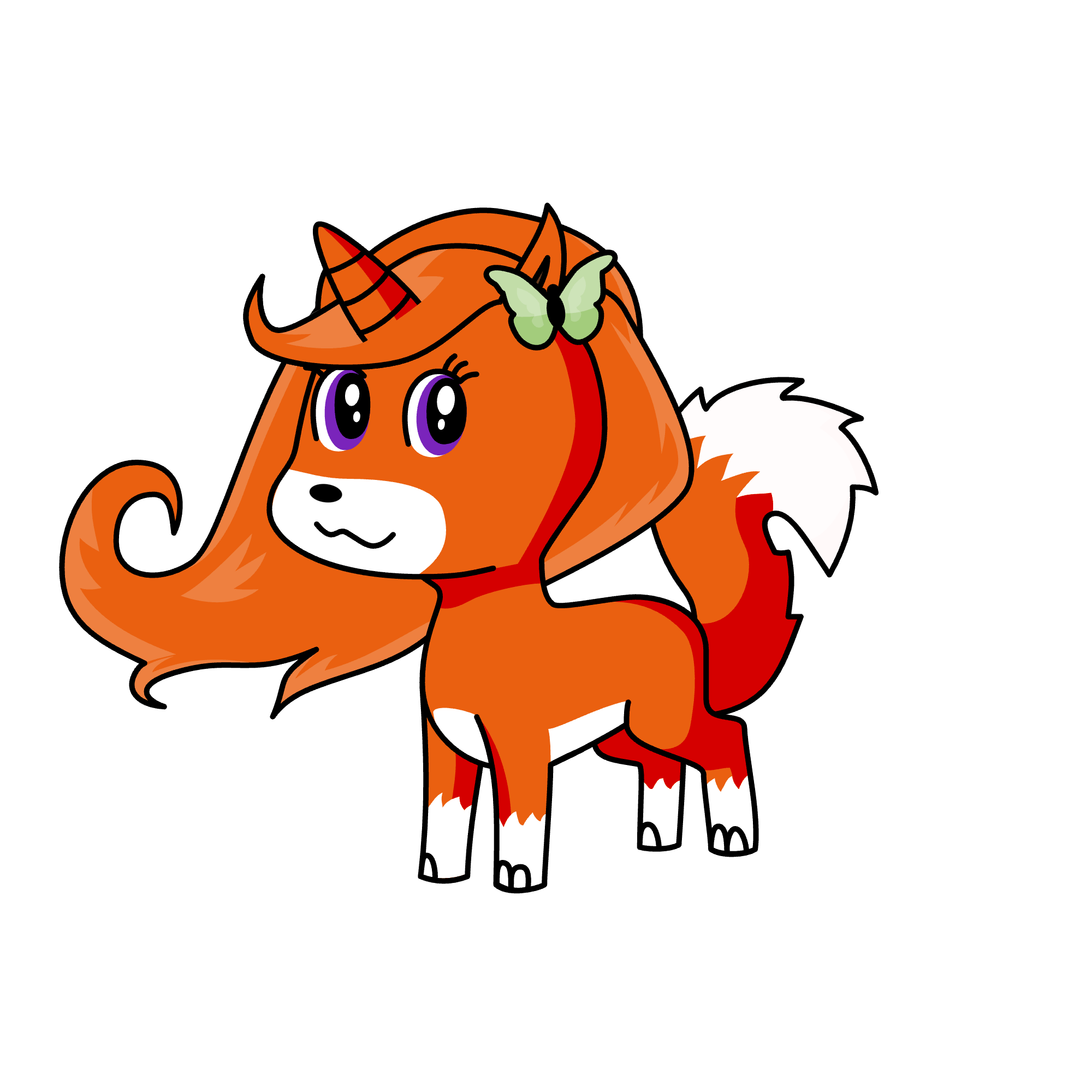 Foxette, the unicorn