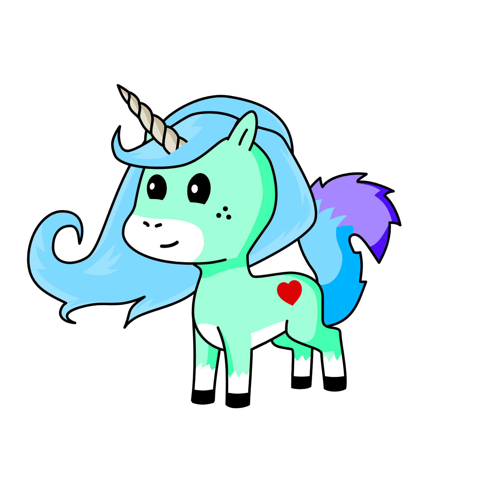 Misty Mint, the unicorn