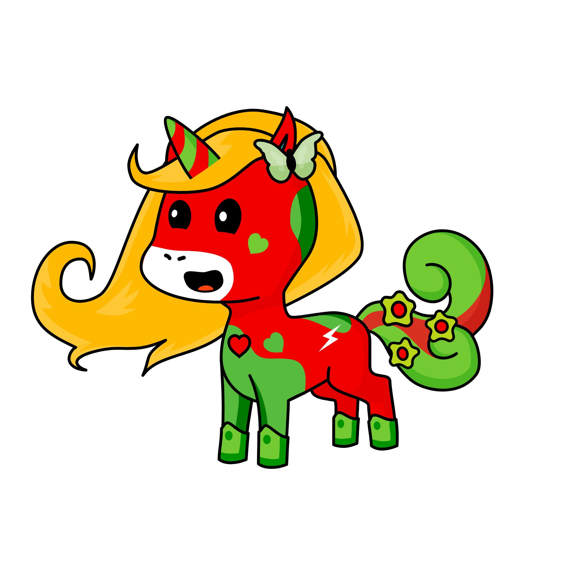 Clausy, the unicorn