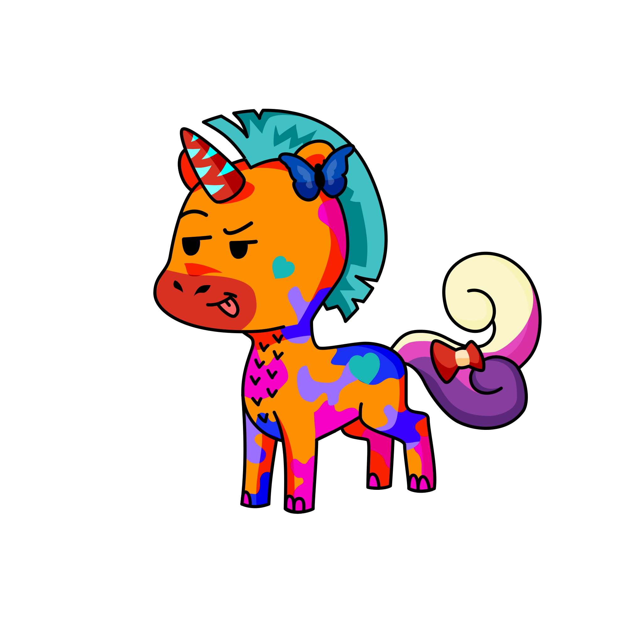 Fluffy sparkle shine, the unicorn