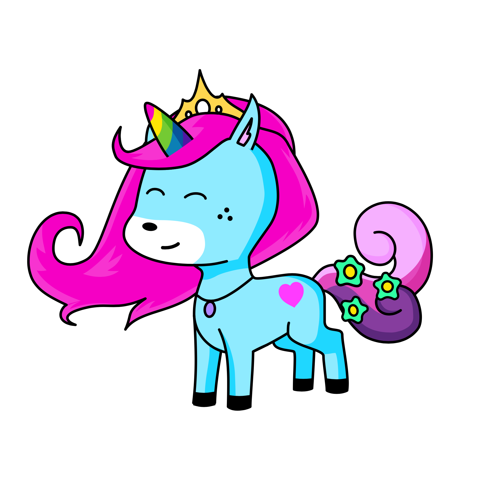 Rainbow, the unicorn