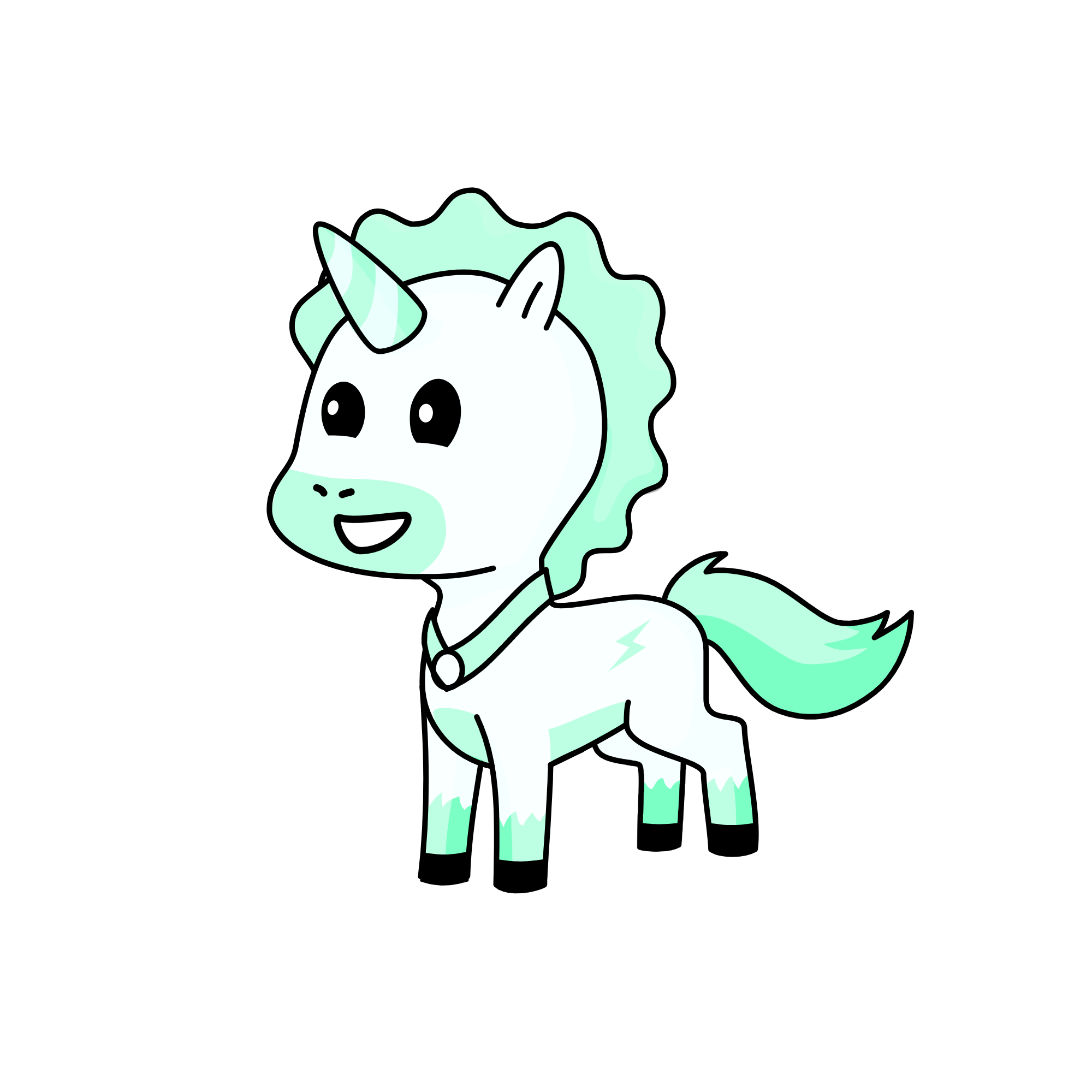 Peppermintia, the unicorn