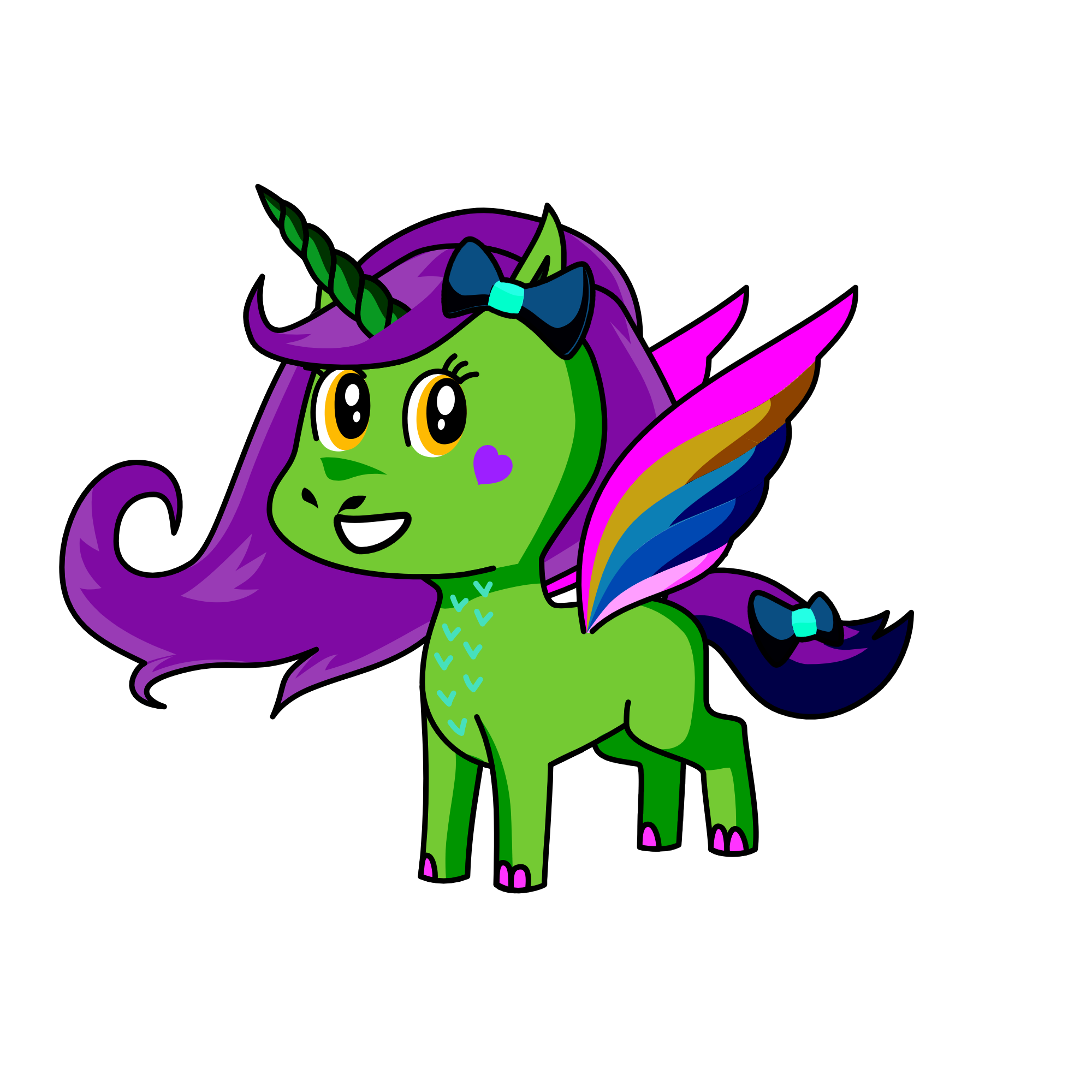Violet Minty, the unicorn