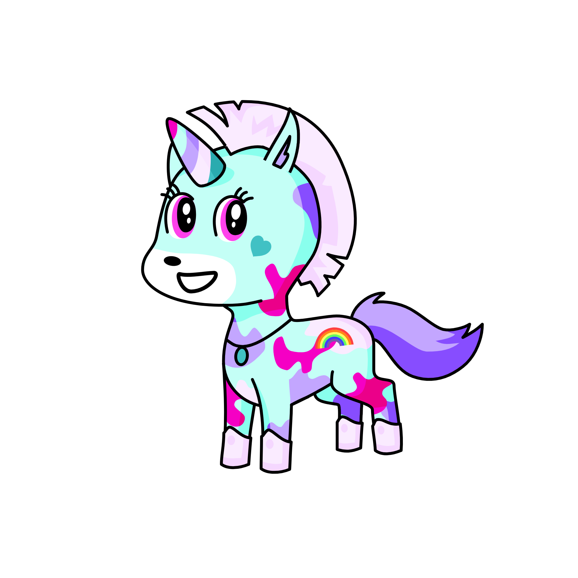 Rainbow, the unicorn