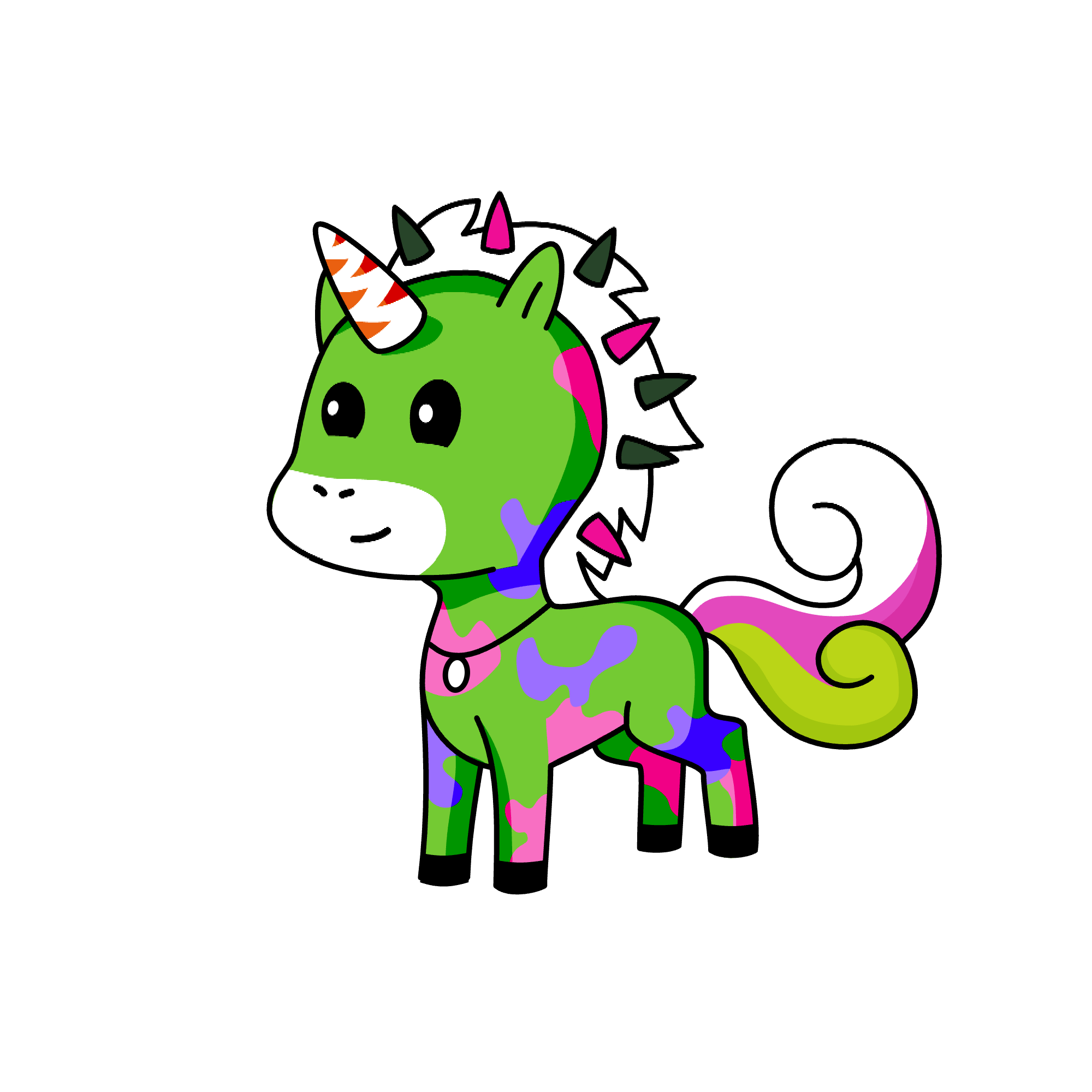 Blue, the unicorn