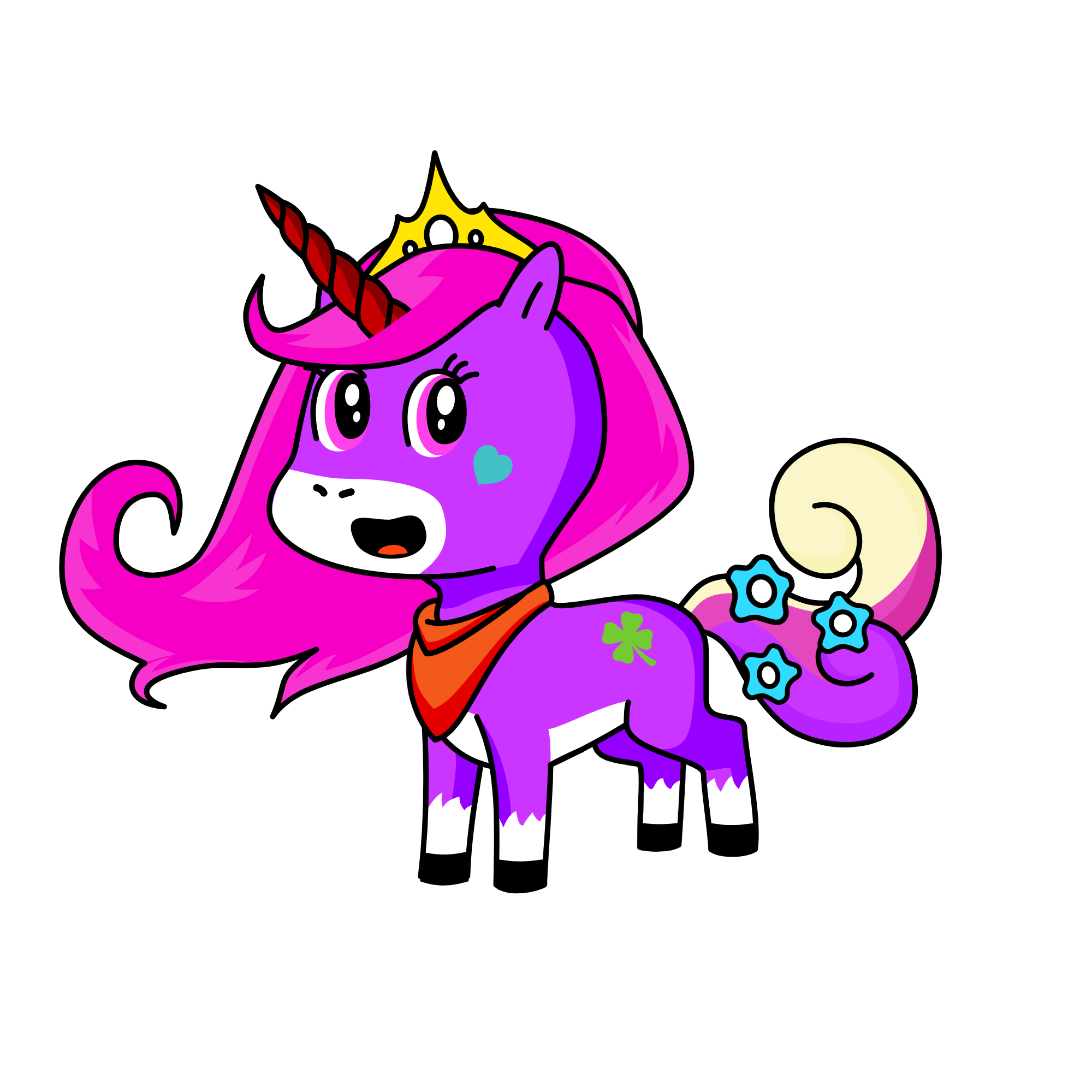 Sarah the princess, the unicorn