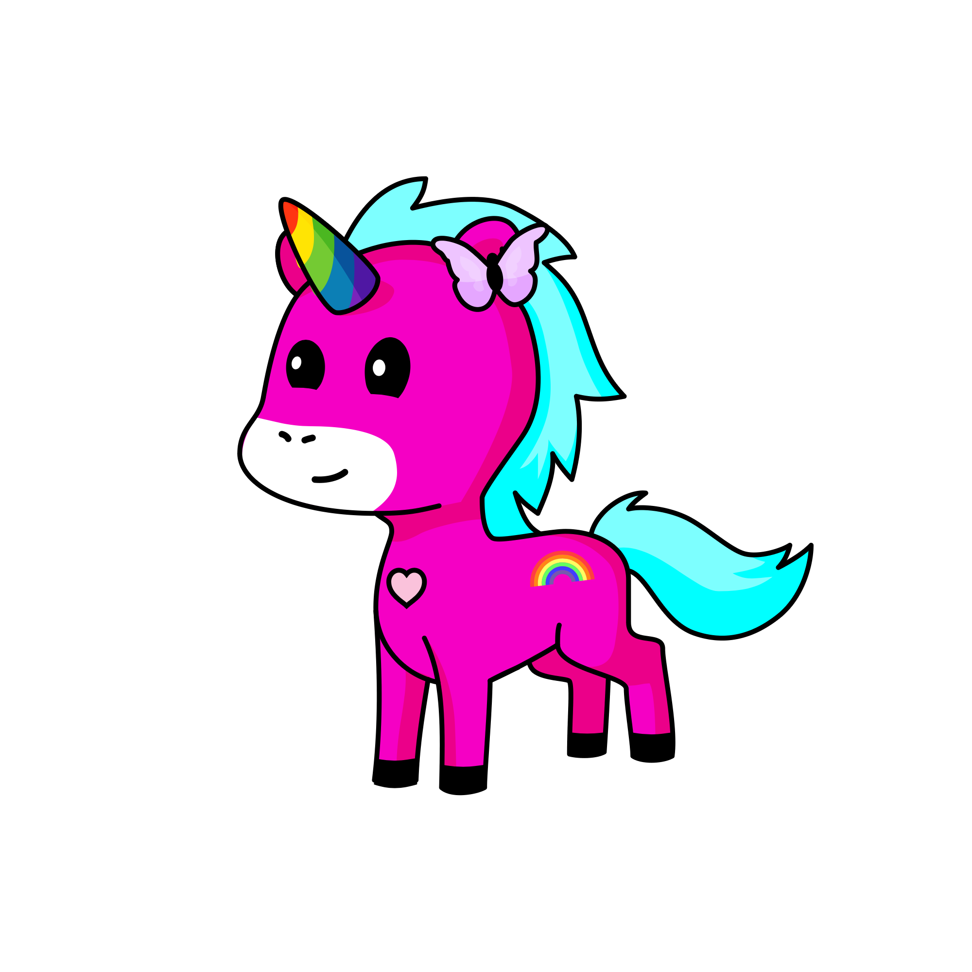 Cloudy, the unicorn