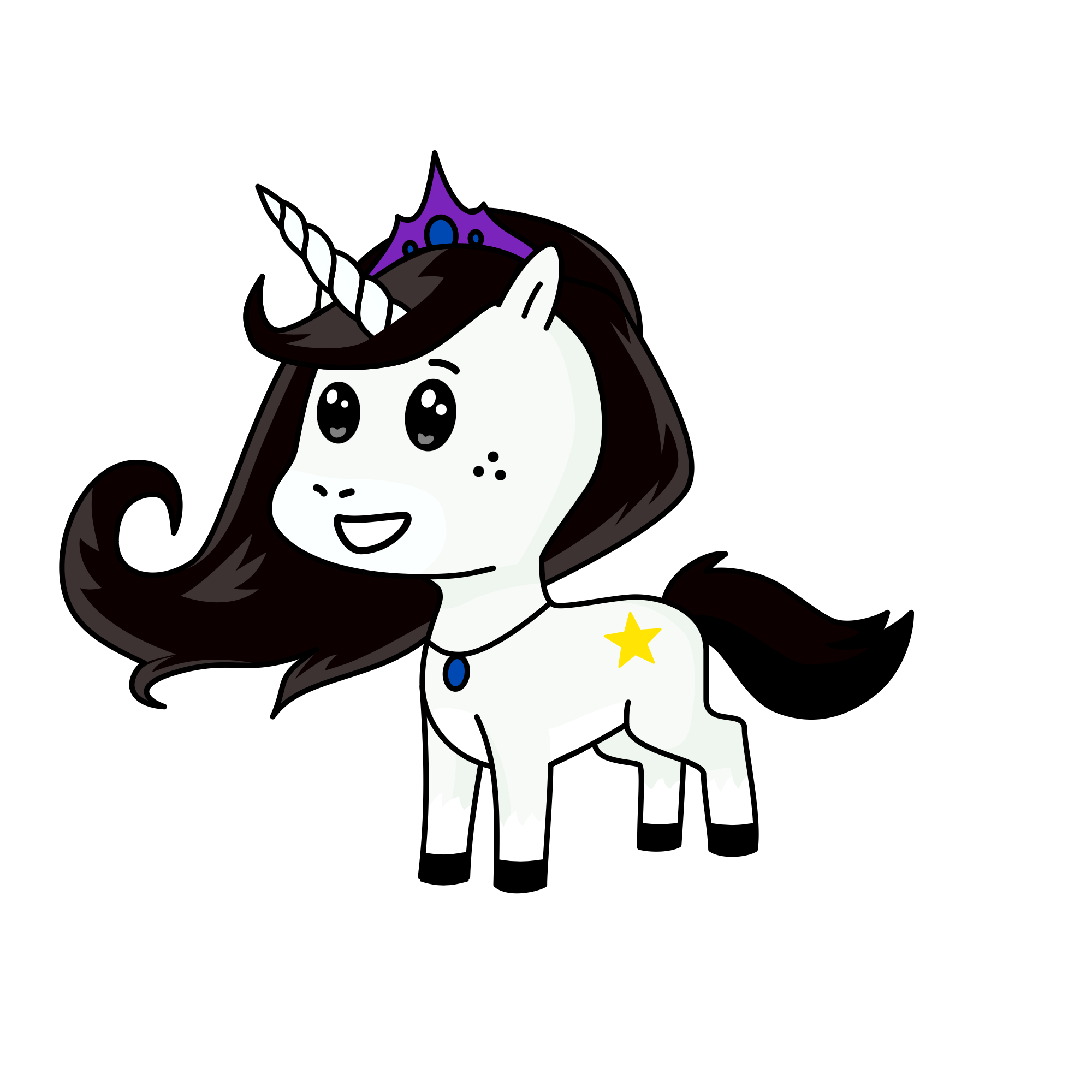Shadow night Ava, the unicorn