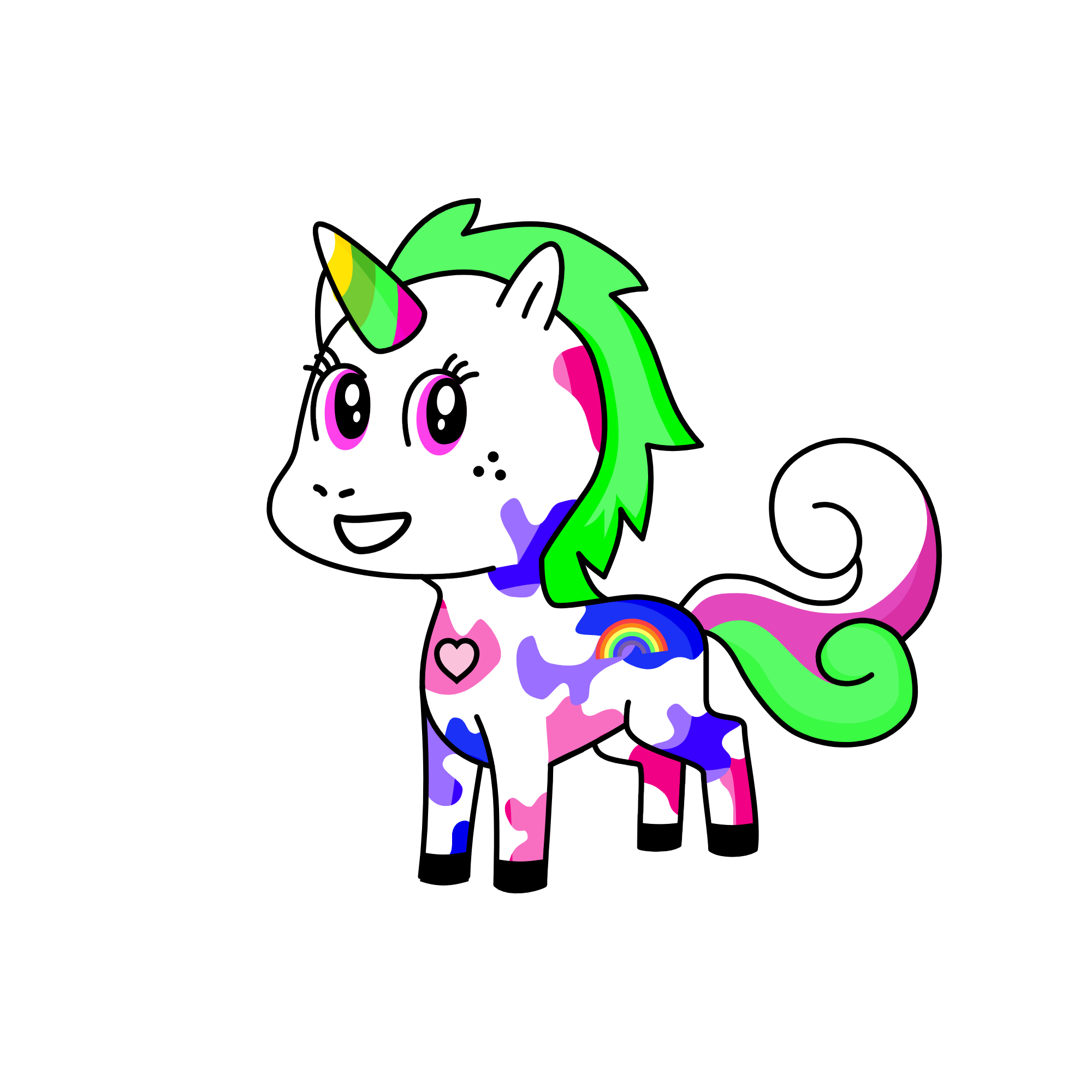 Multicolor, the unicorn