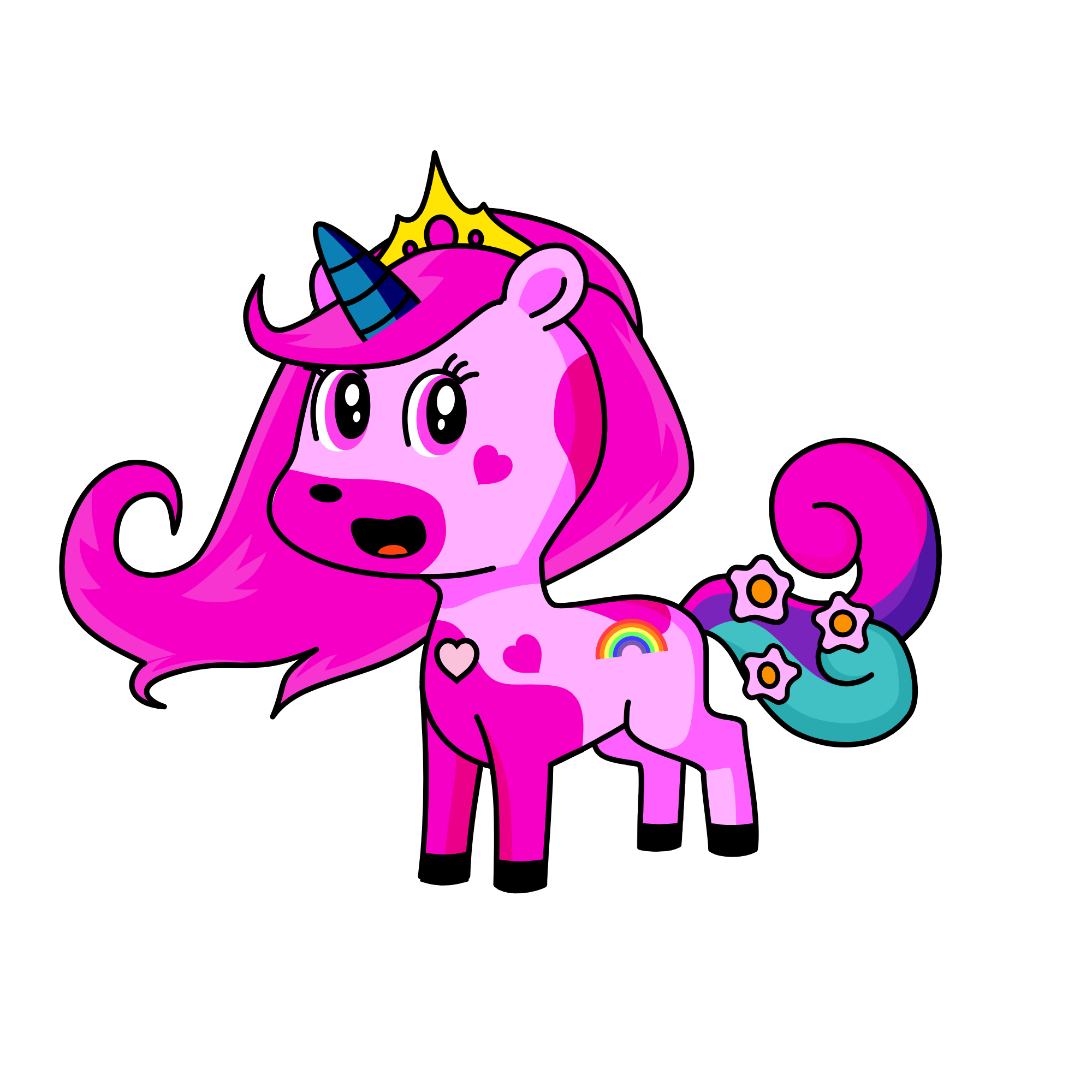 Rainbow, the unicorn