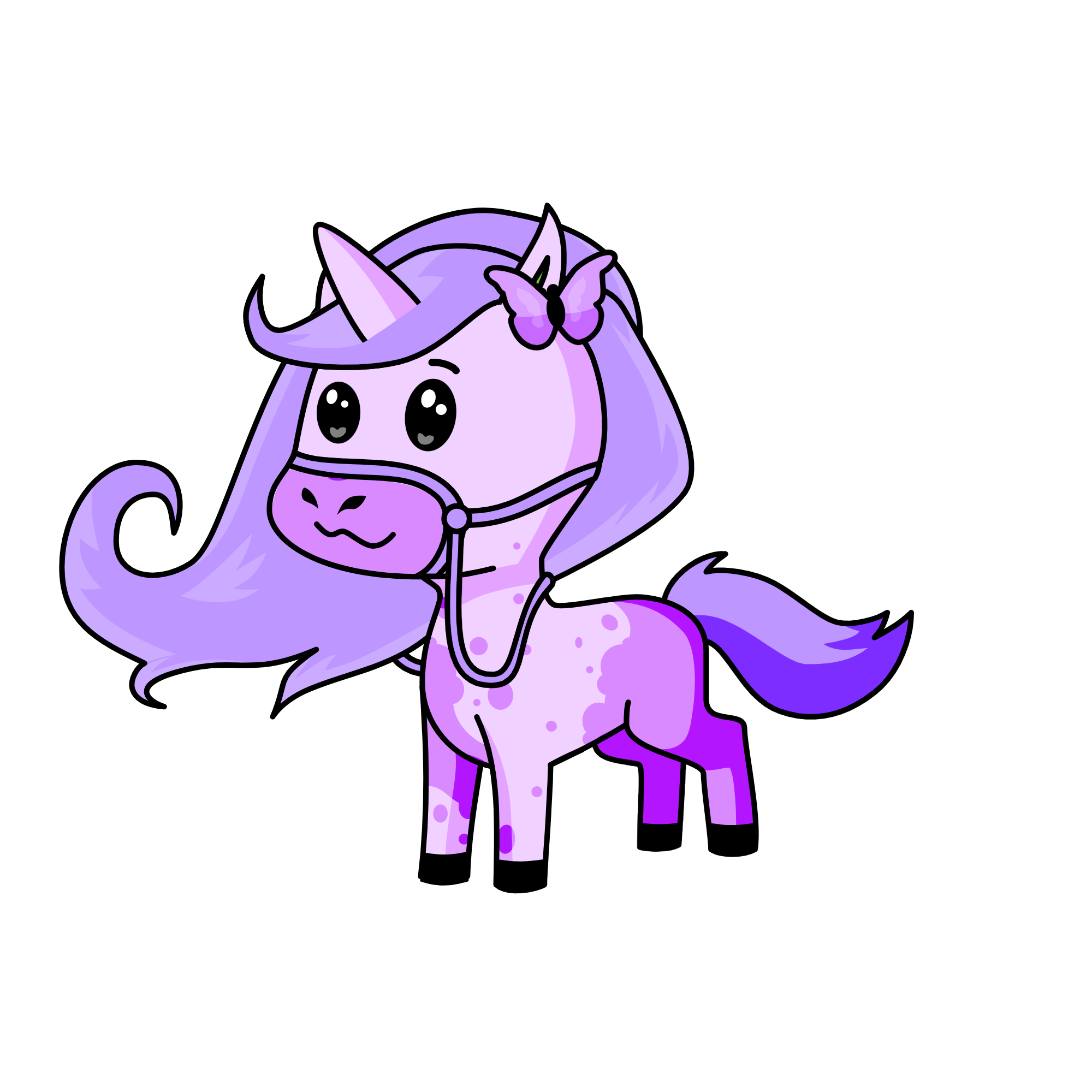Purple, the unicorn