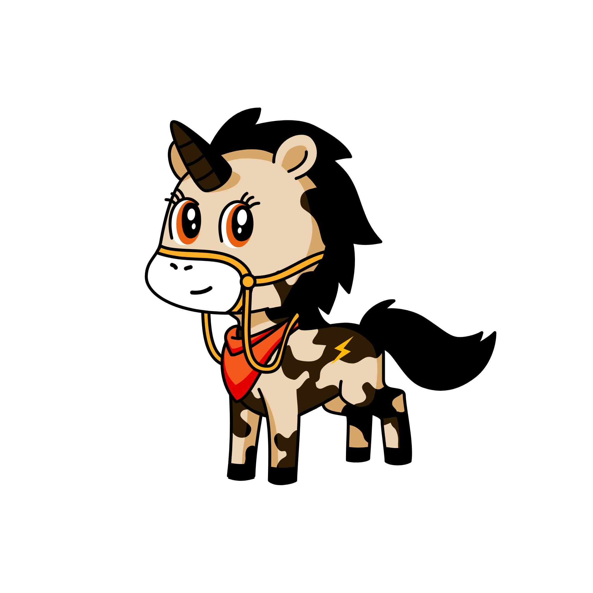 horse, the unicorn