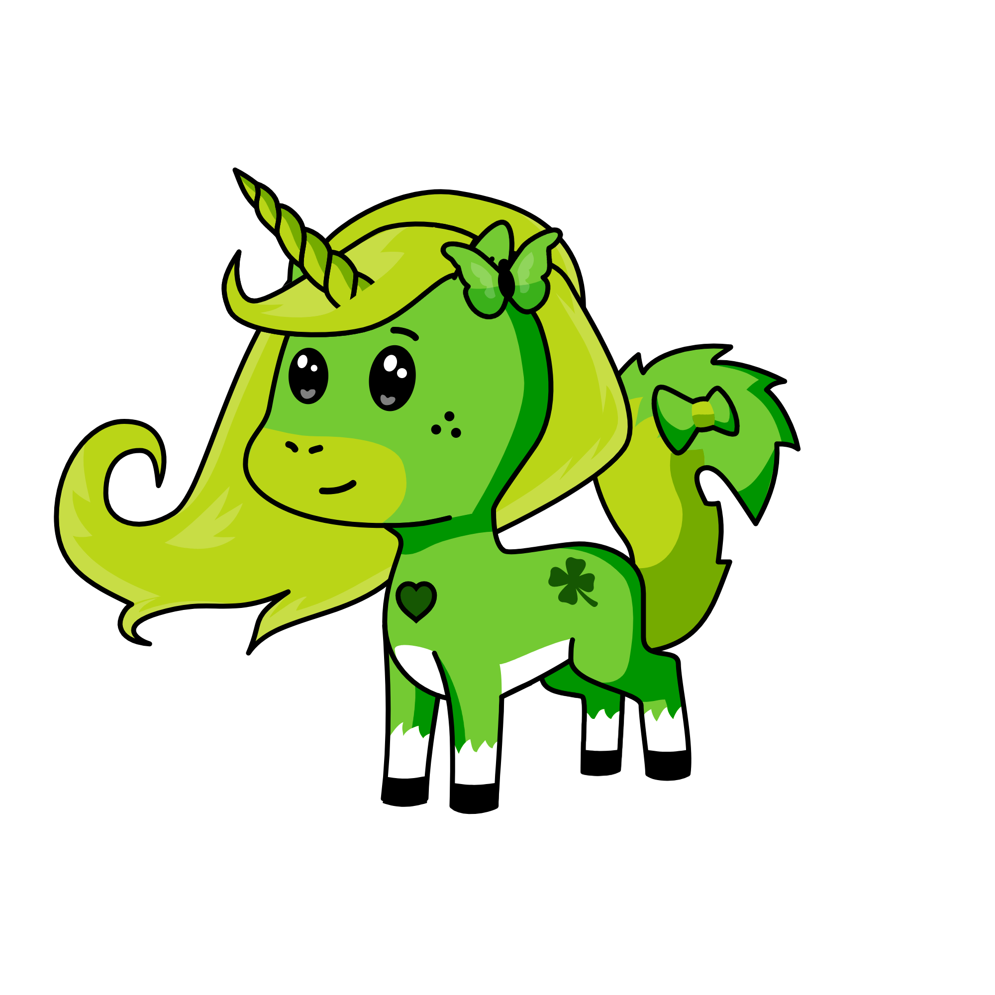 Greenie , the unicorn