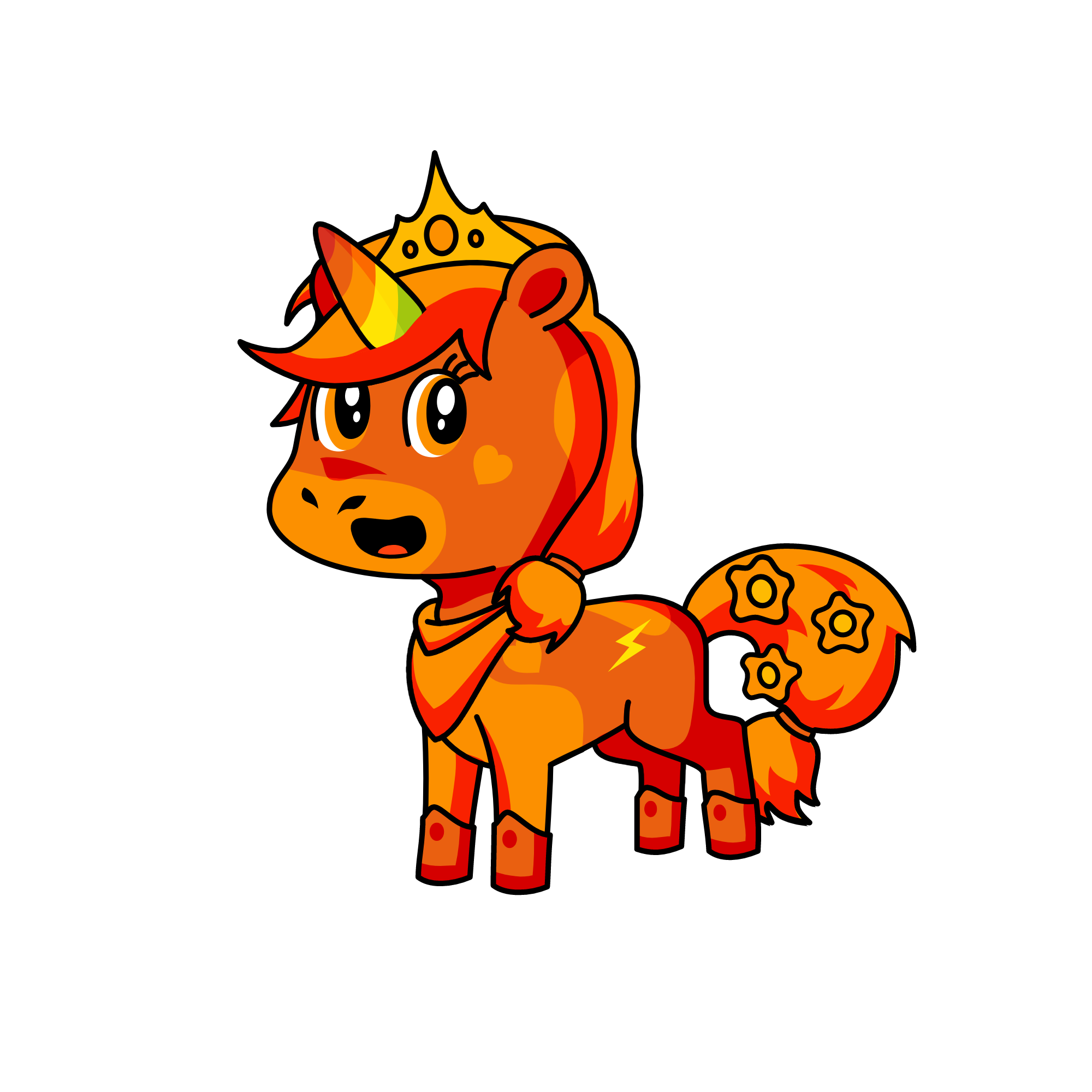 Flame, the unicorn