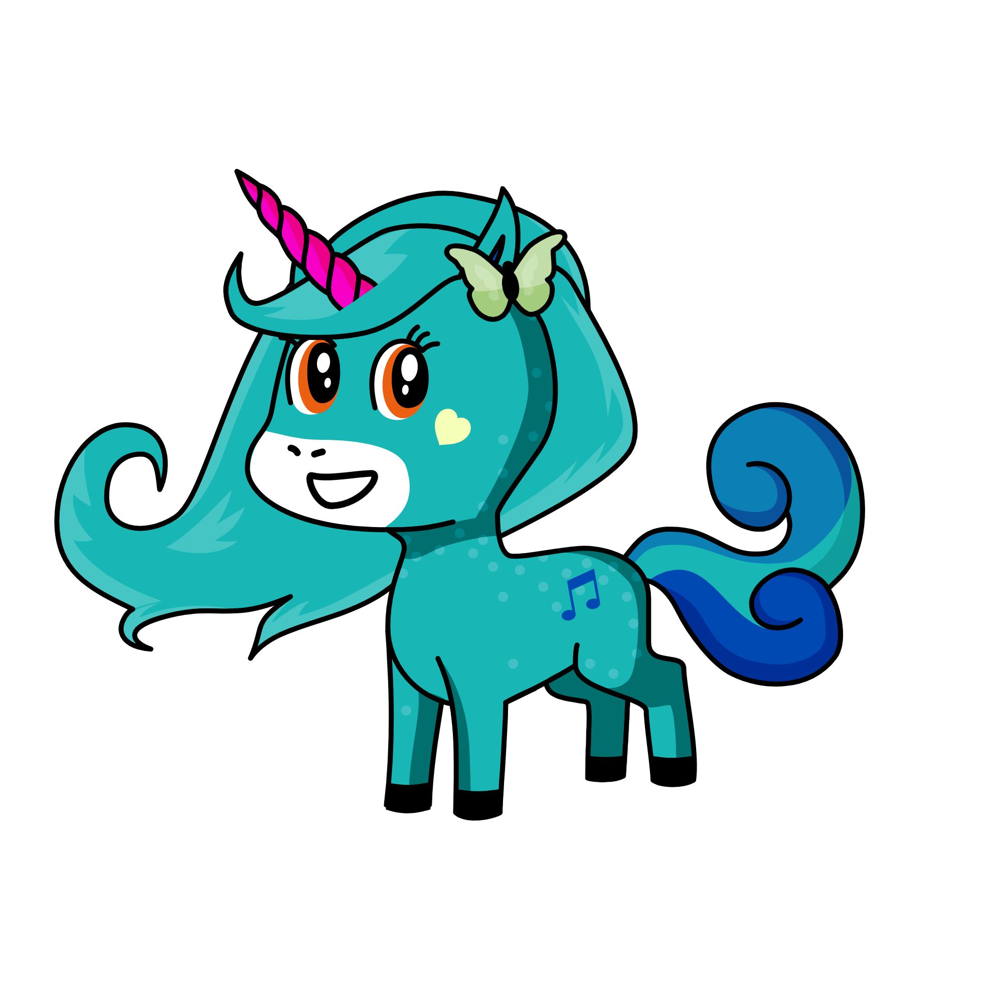 bluey, the unicorn