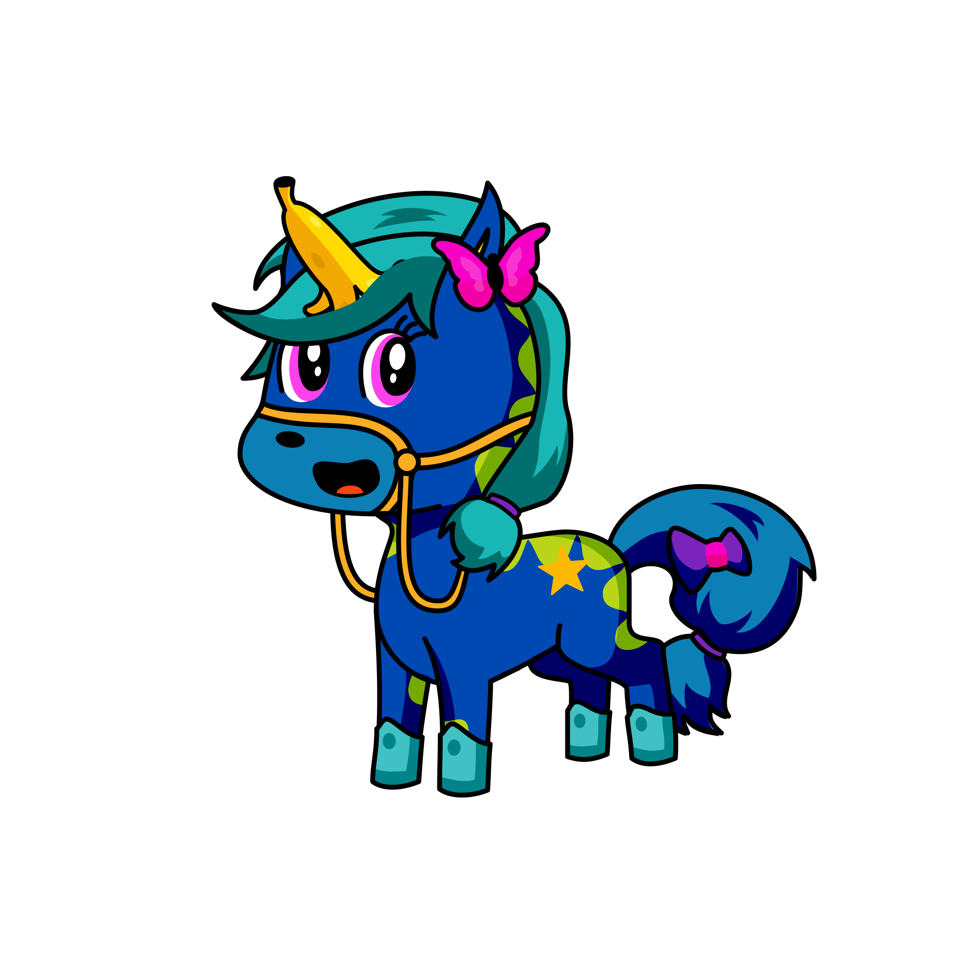 Bluey, the unicorn