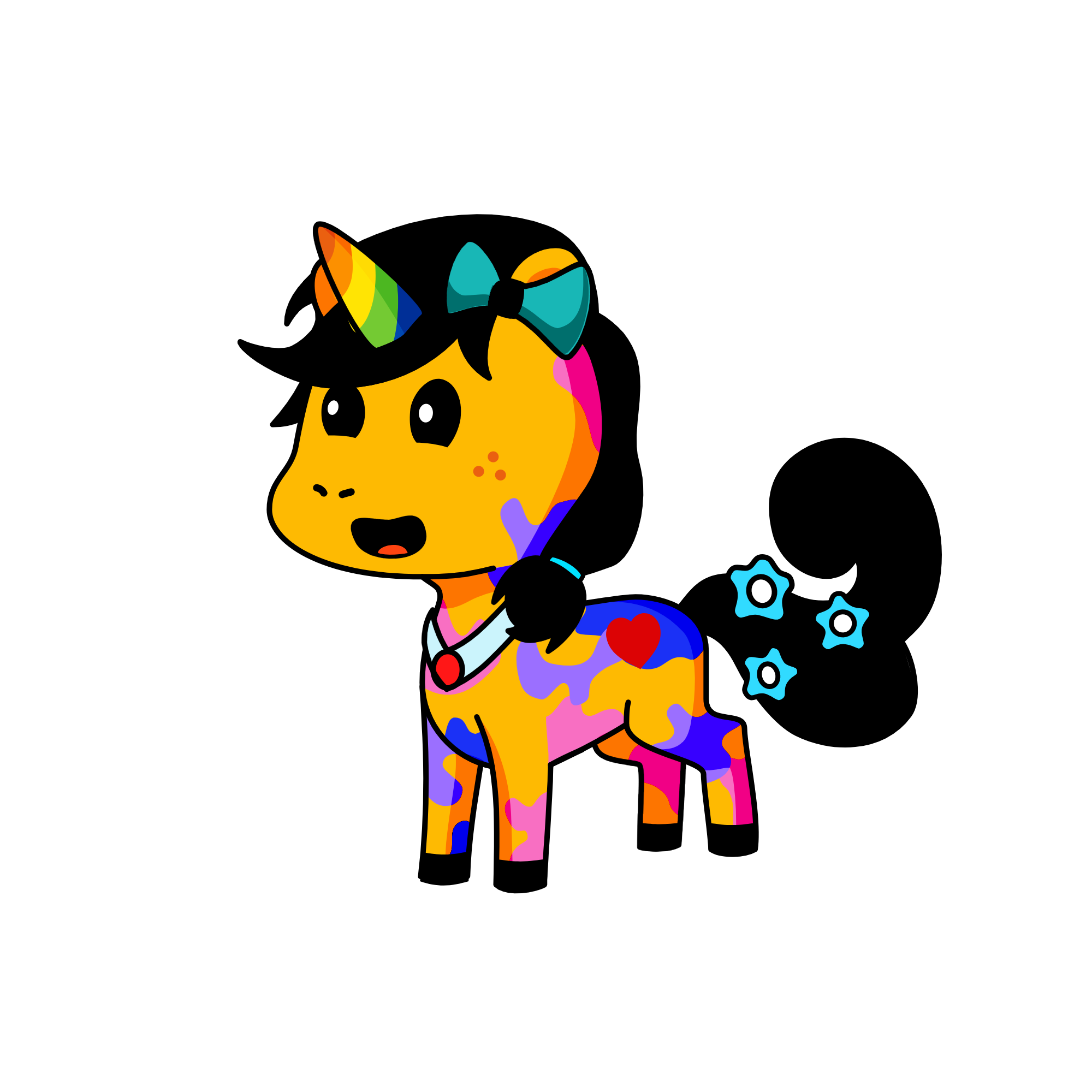 Rainbow, the unicorn