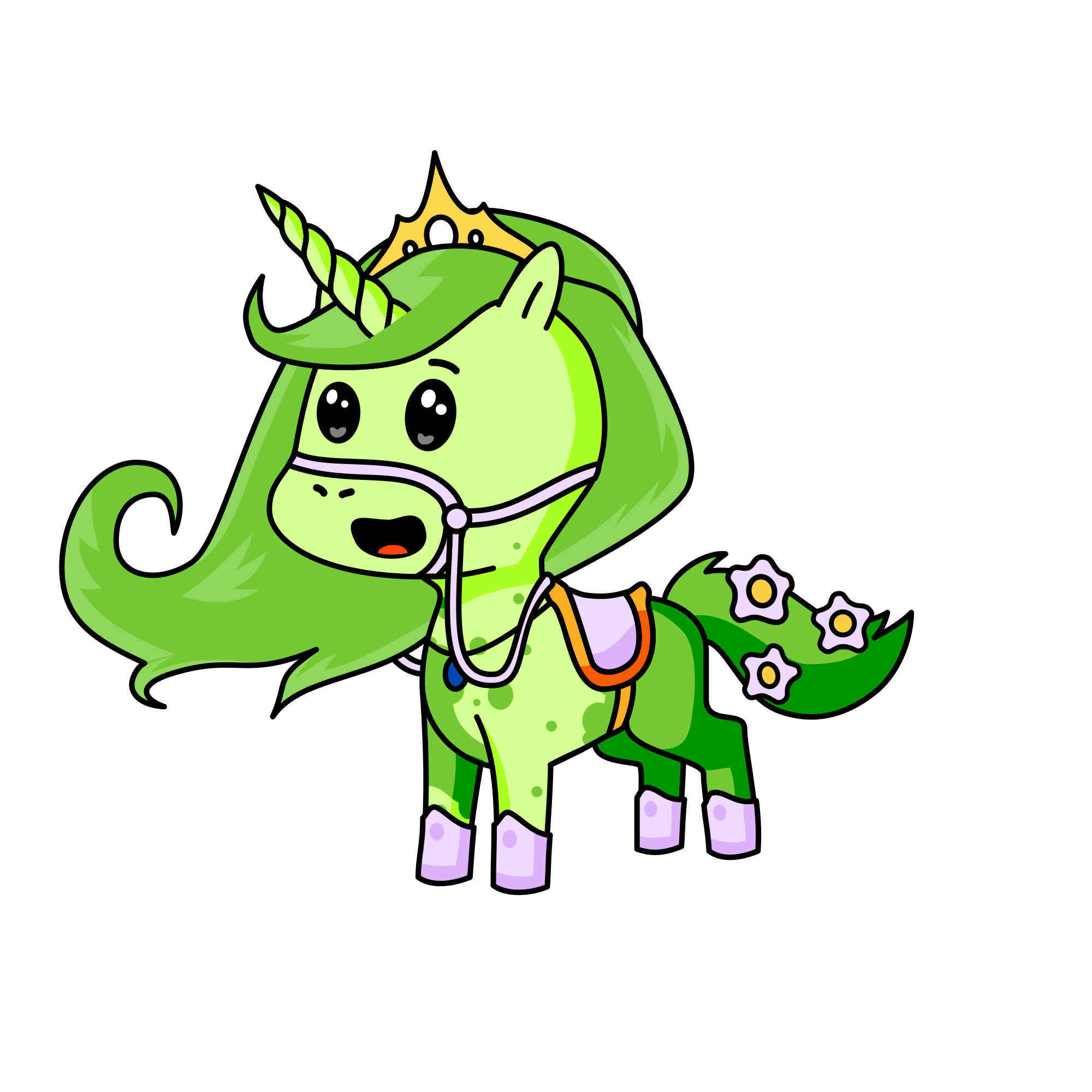 Your Highness, Princess Flora, the unicorn