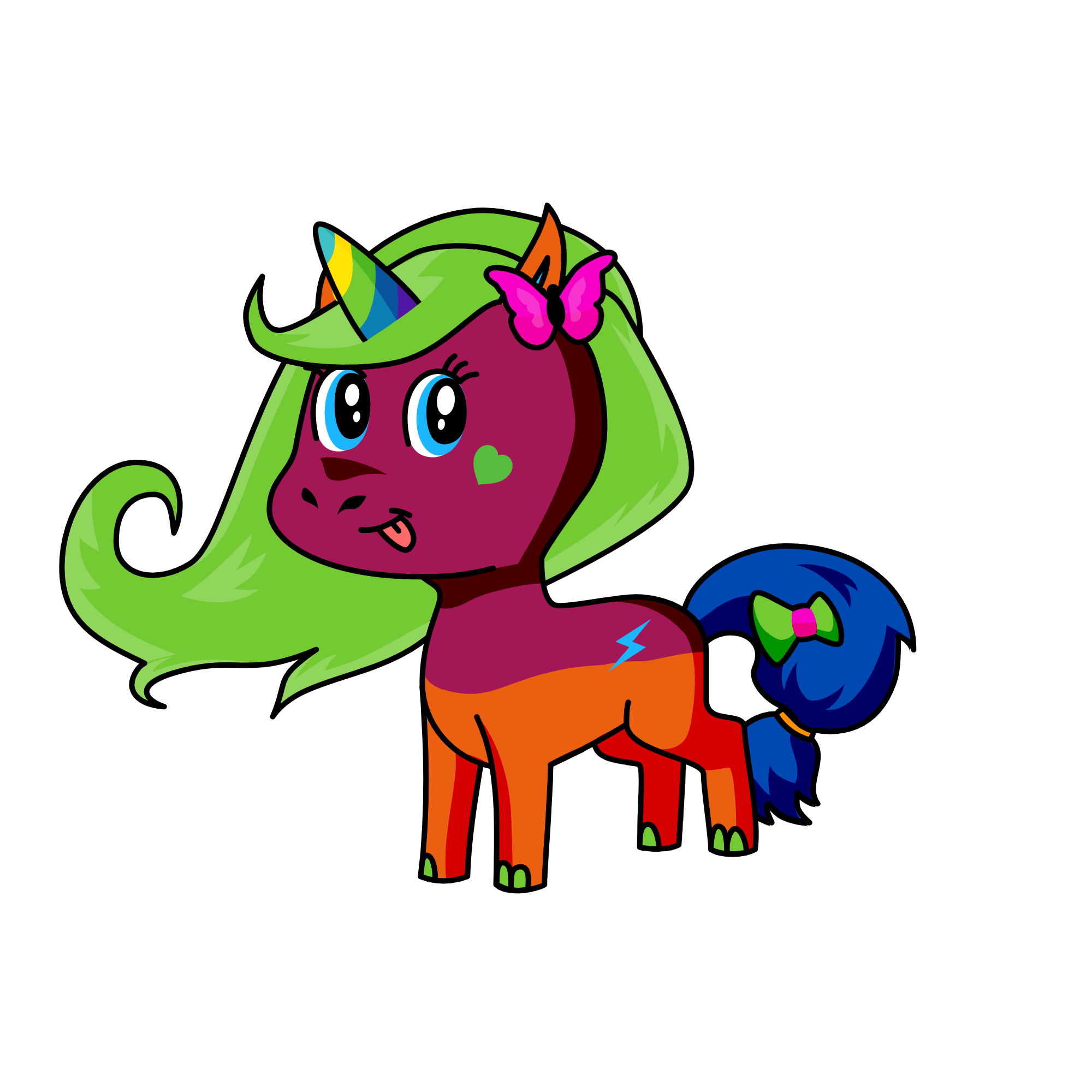 Ms. Pink, the unicorn