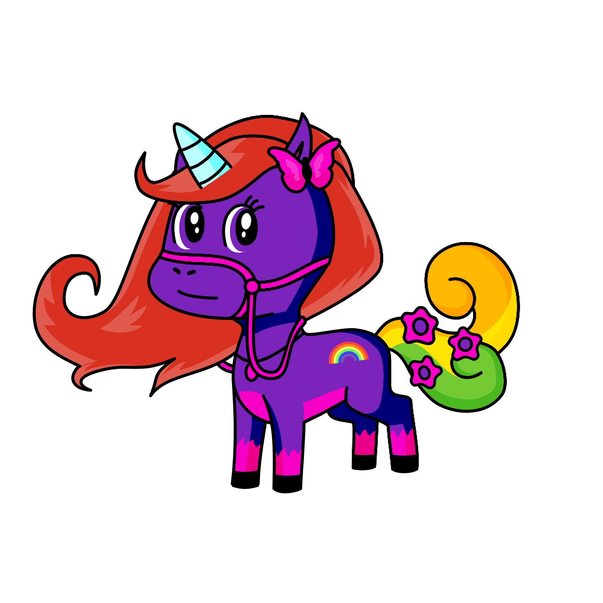 Rainbow, the unicorn