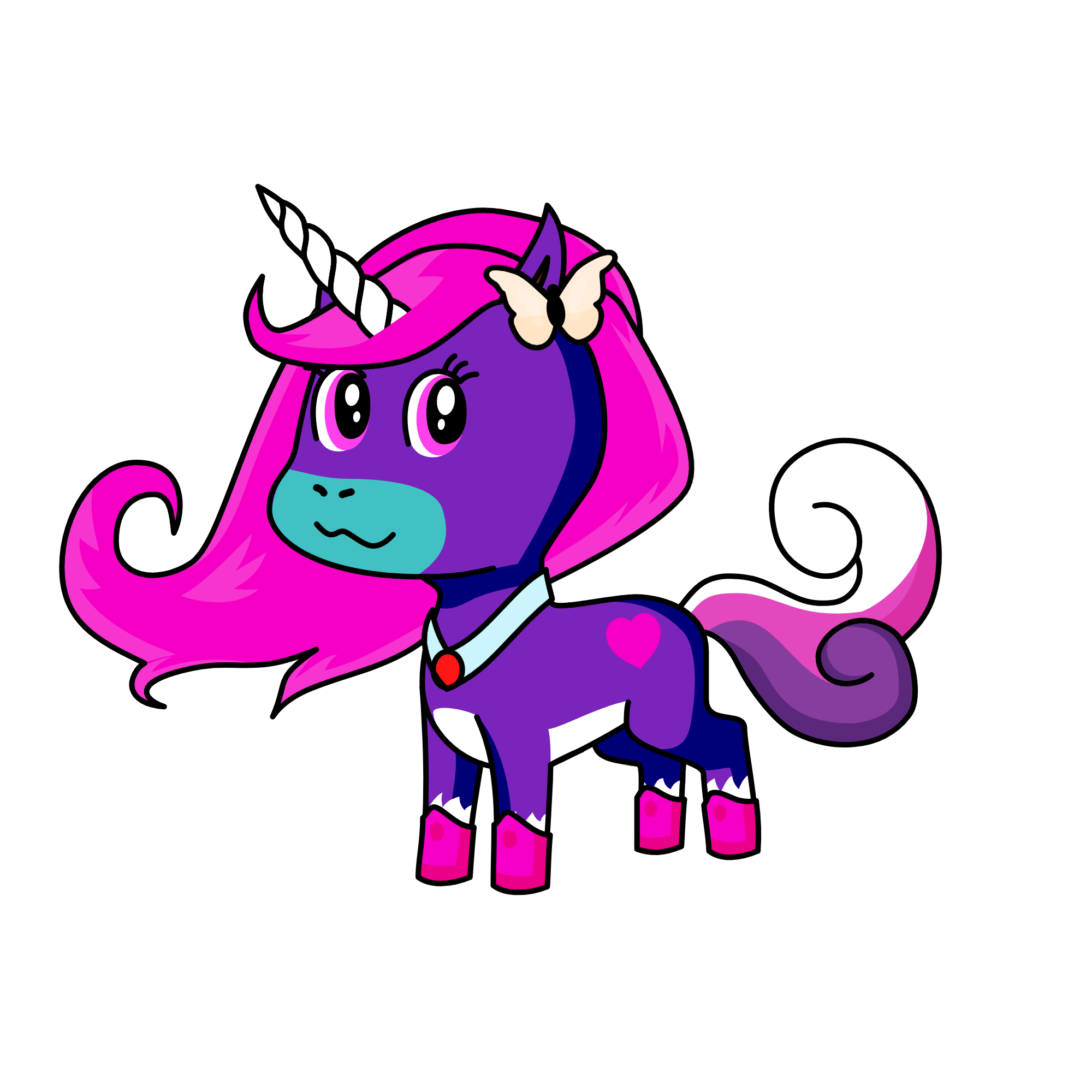 butterfly, the unicorn