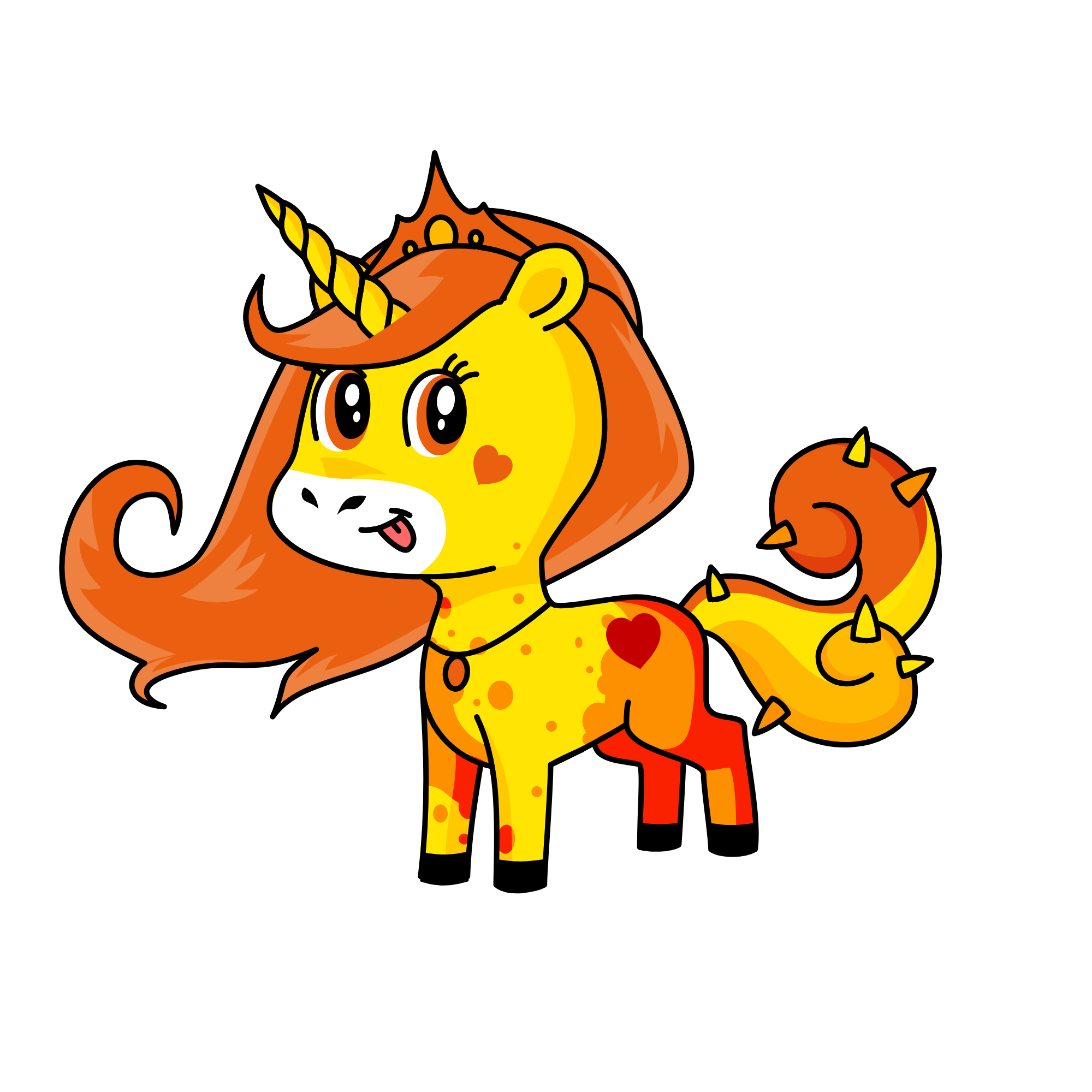 Sunset, the unicorn