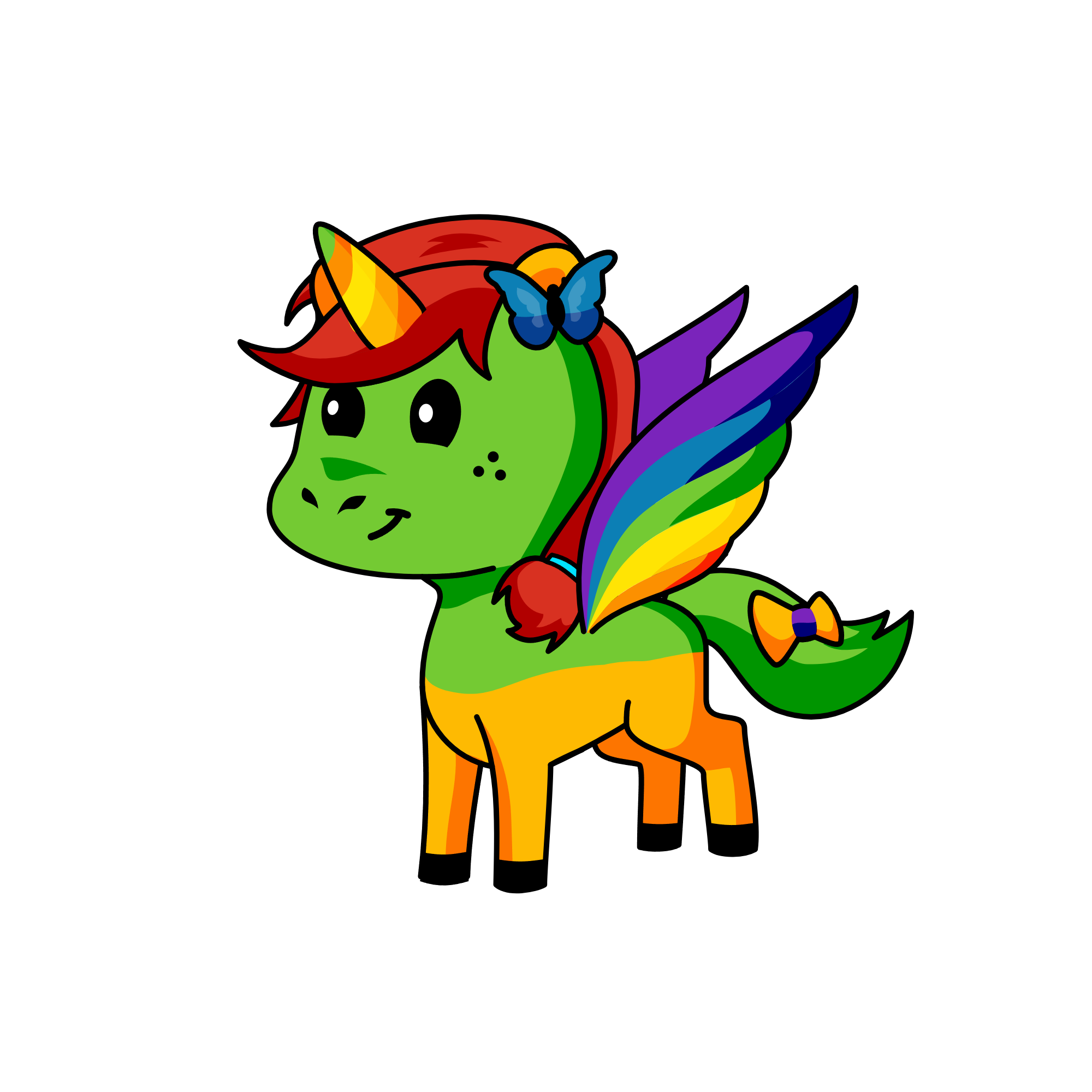 rainbow tincletale, the unicorn