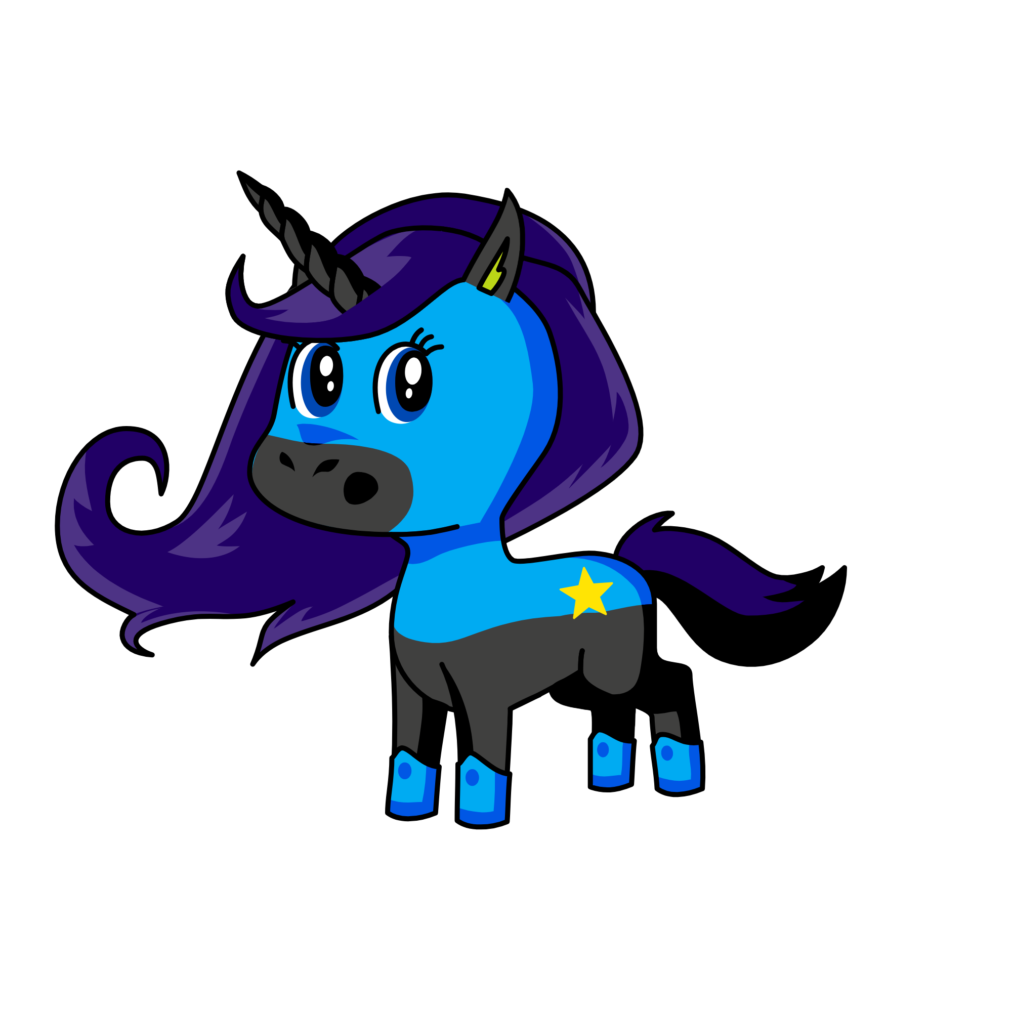 Nightmare moon, the unicorn