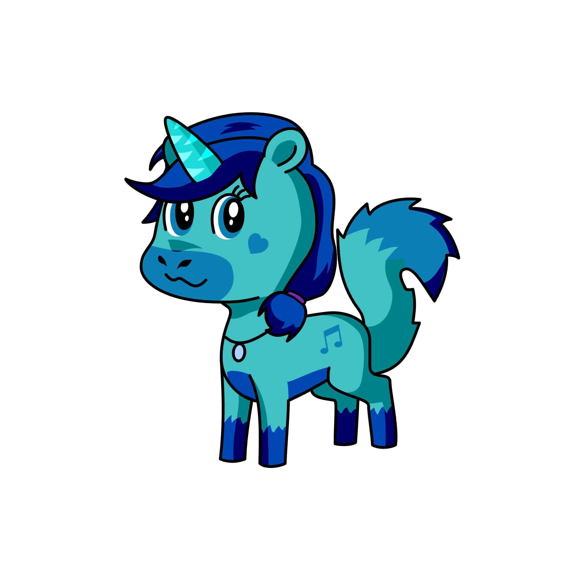 Blue sky, the unicorn