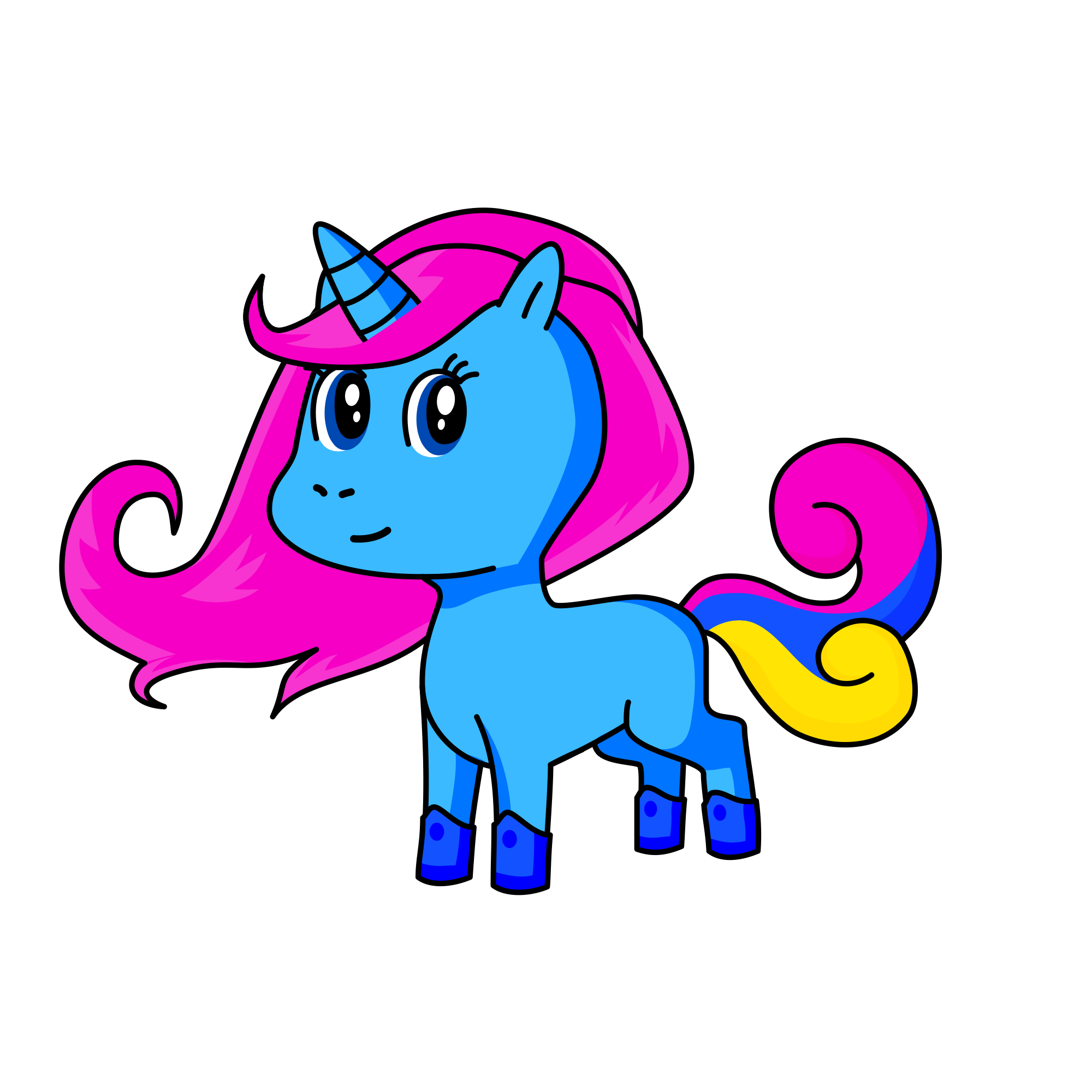 Rainbow, the unicorn