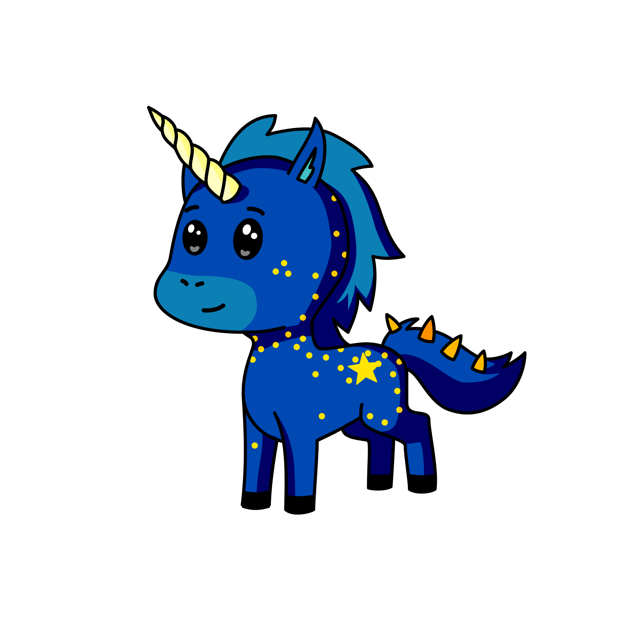 Midnight unicorn, the unicorn