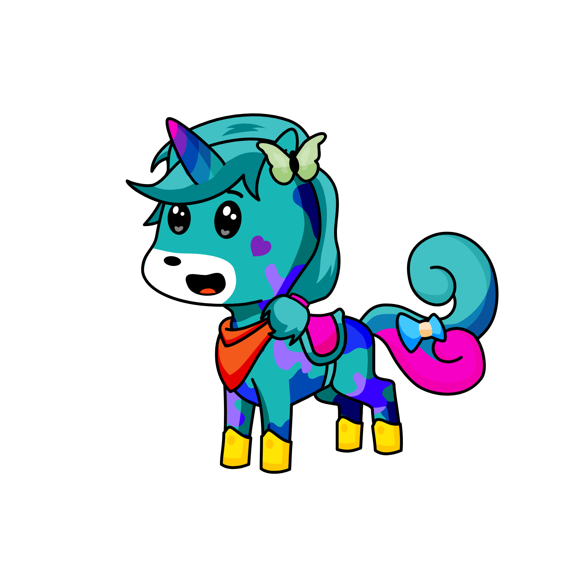 realy blue, the unicorn