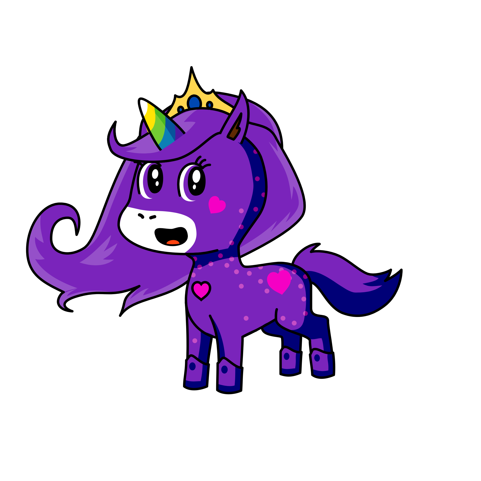 Princess purple Unicorn , the unicorn