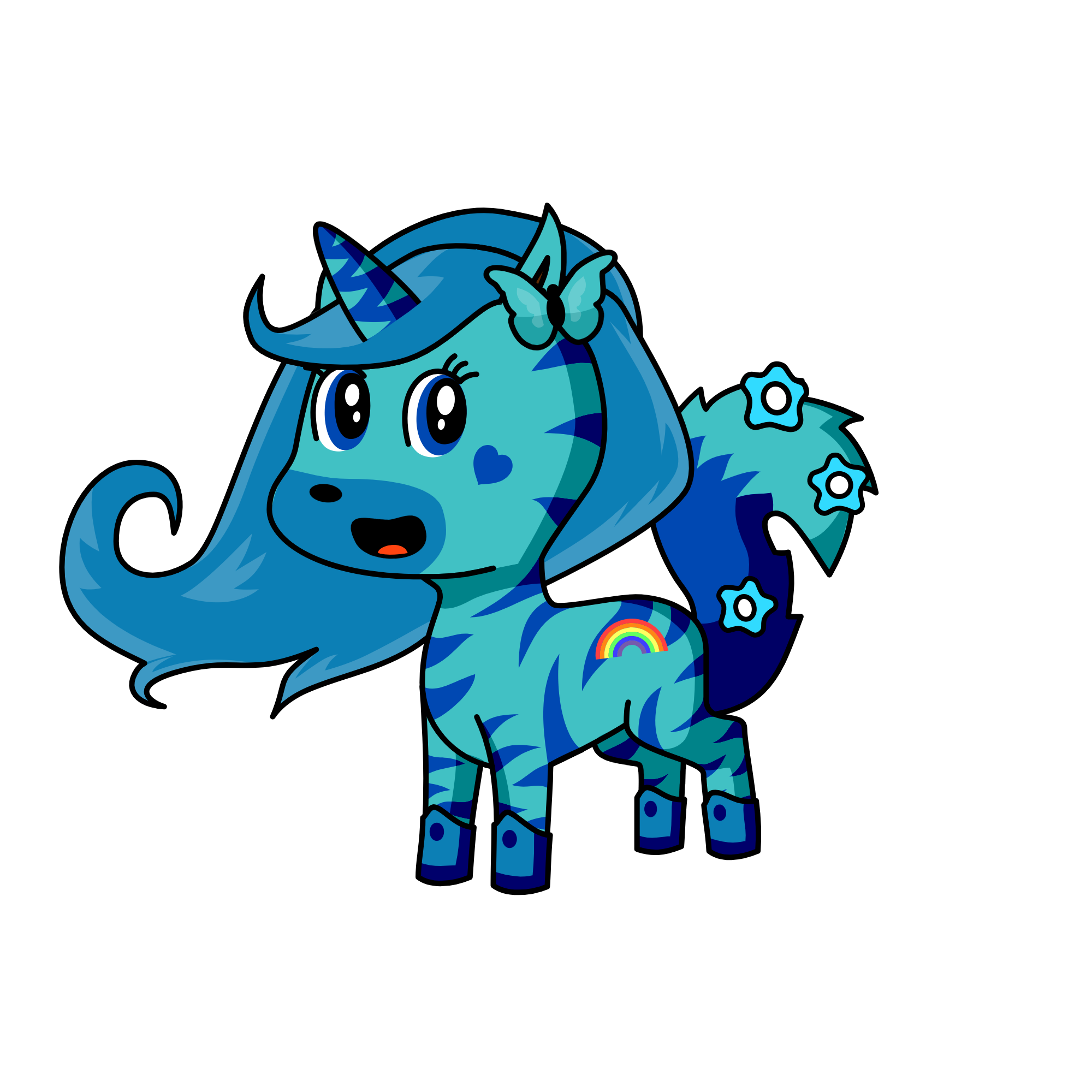 bluey, the unicorn