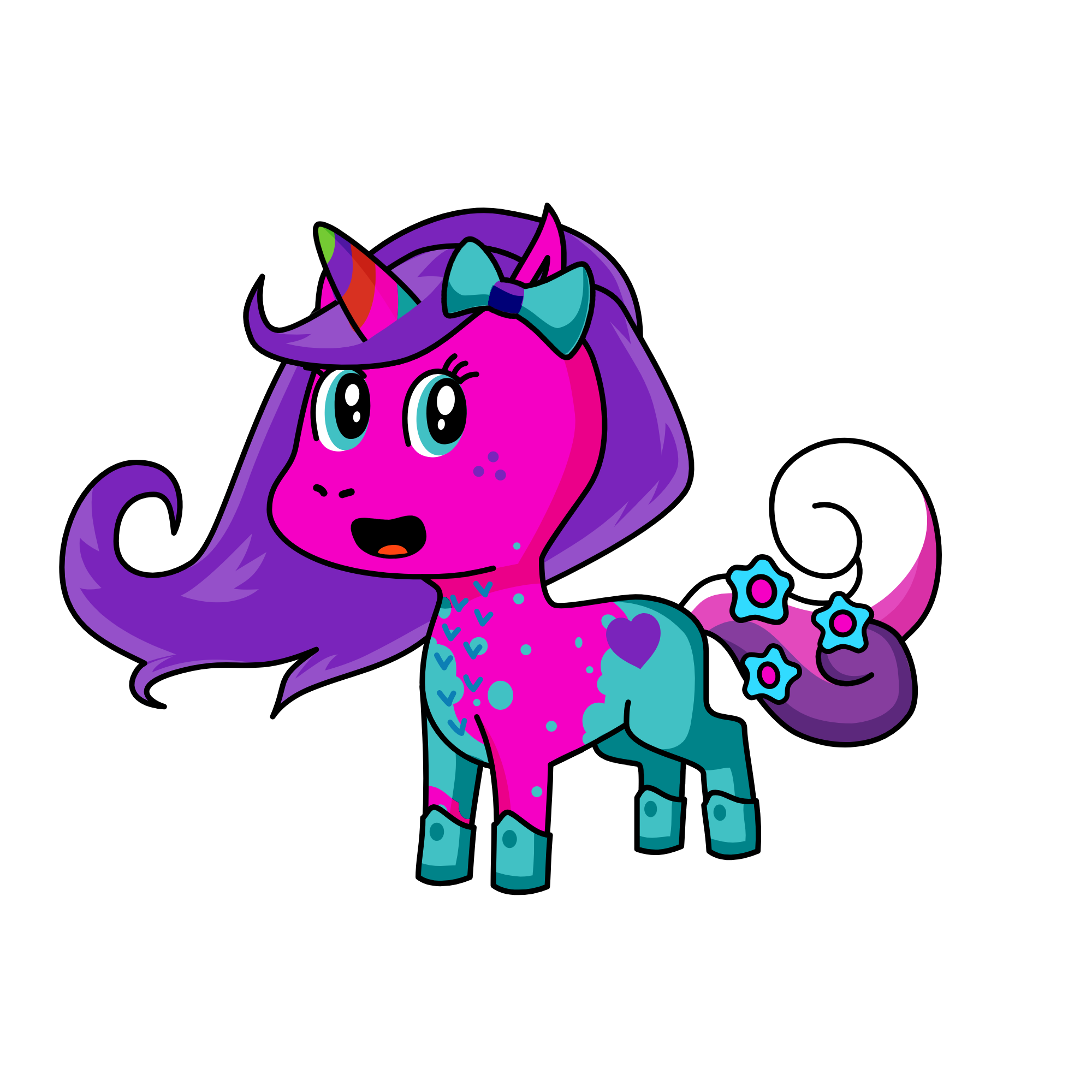 rainbow corn, the unicorn