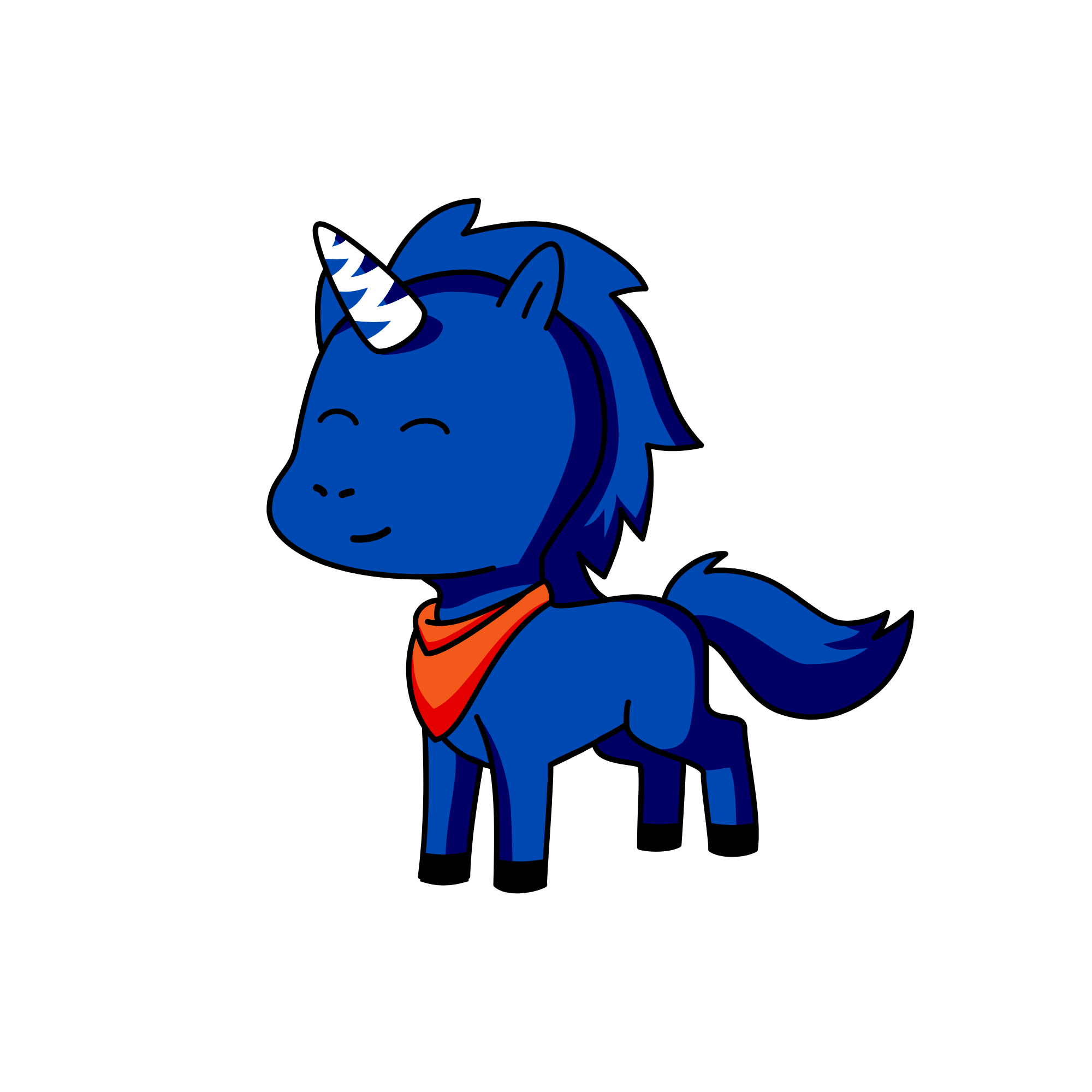Bluey, the unicorn