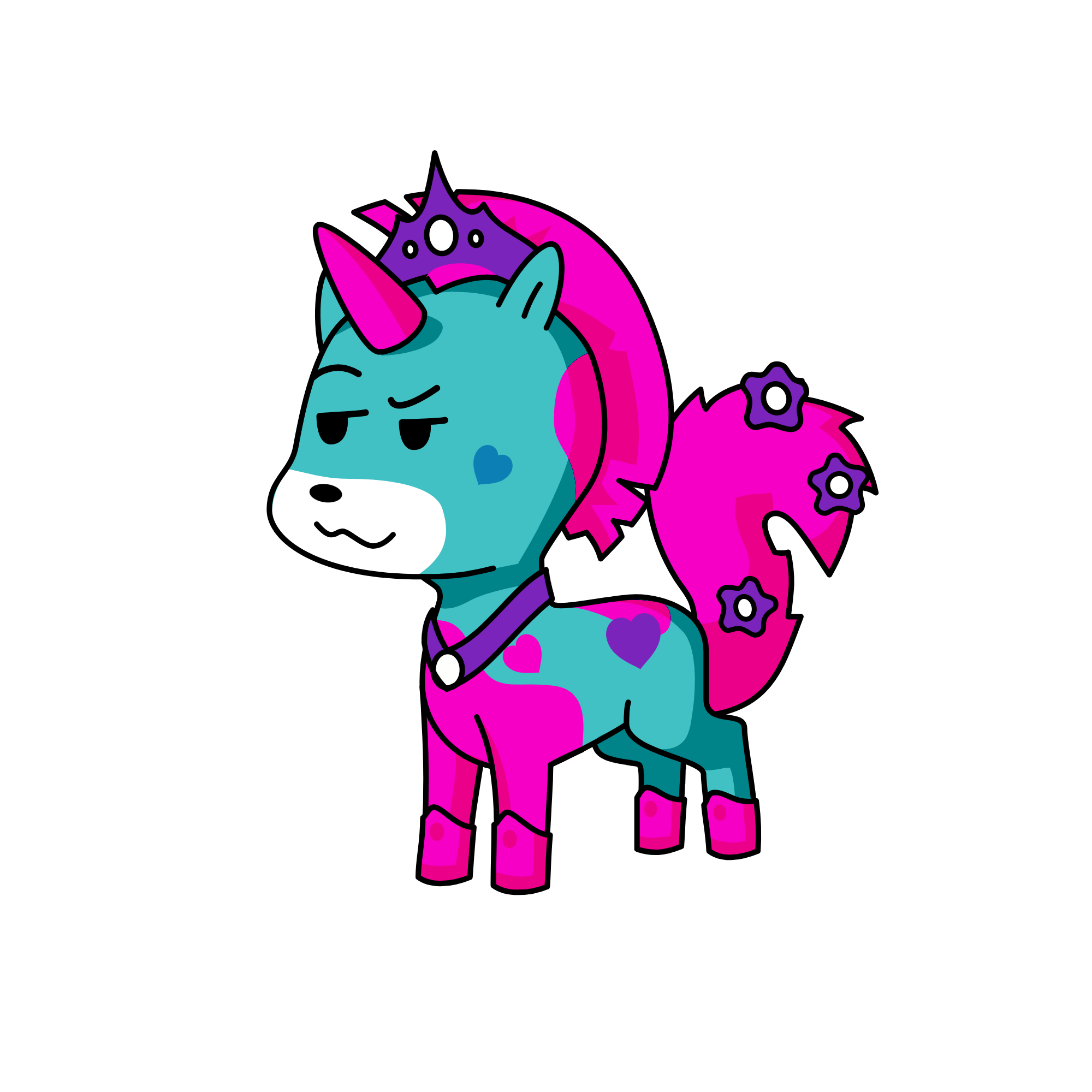◑︿◐, the unicorn