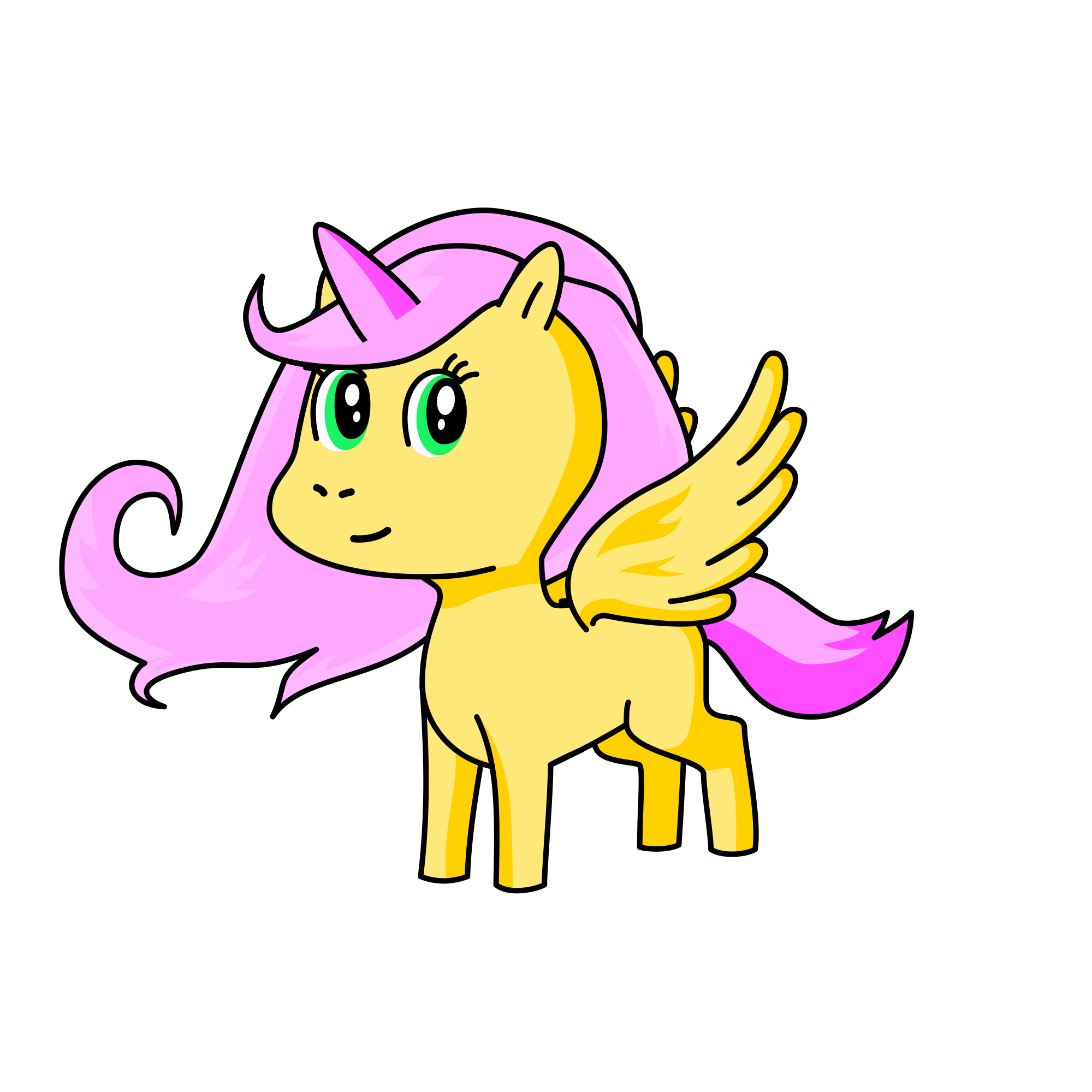 Fluttershy, the unicorn