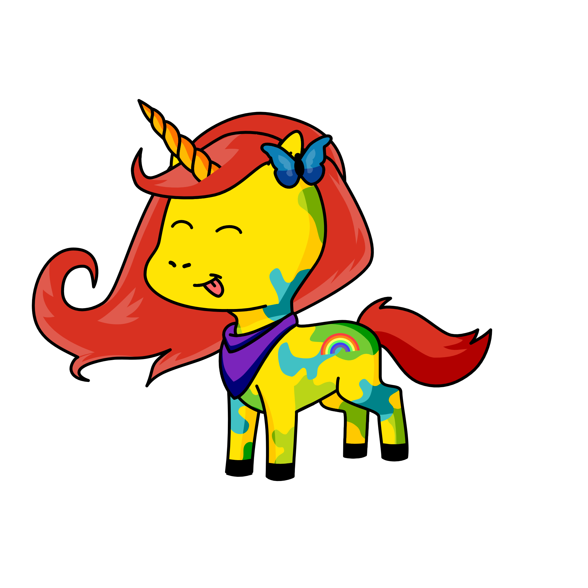 Rainbow, the unicorn