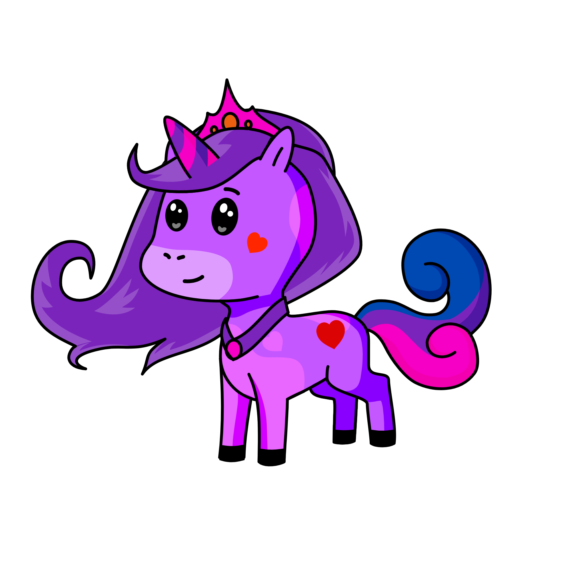 Queen Violet, the unicorn